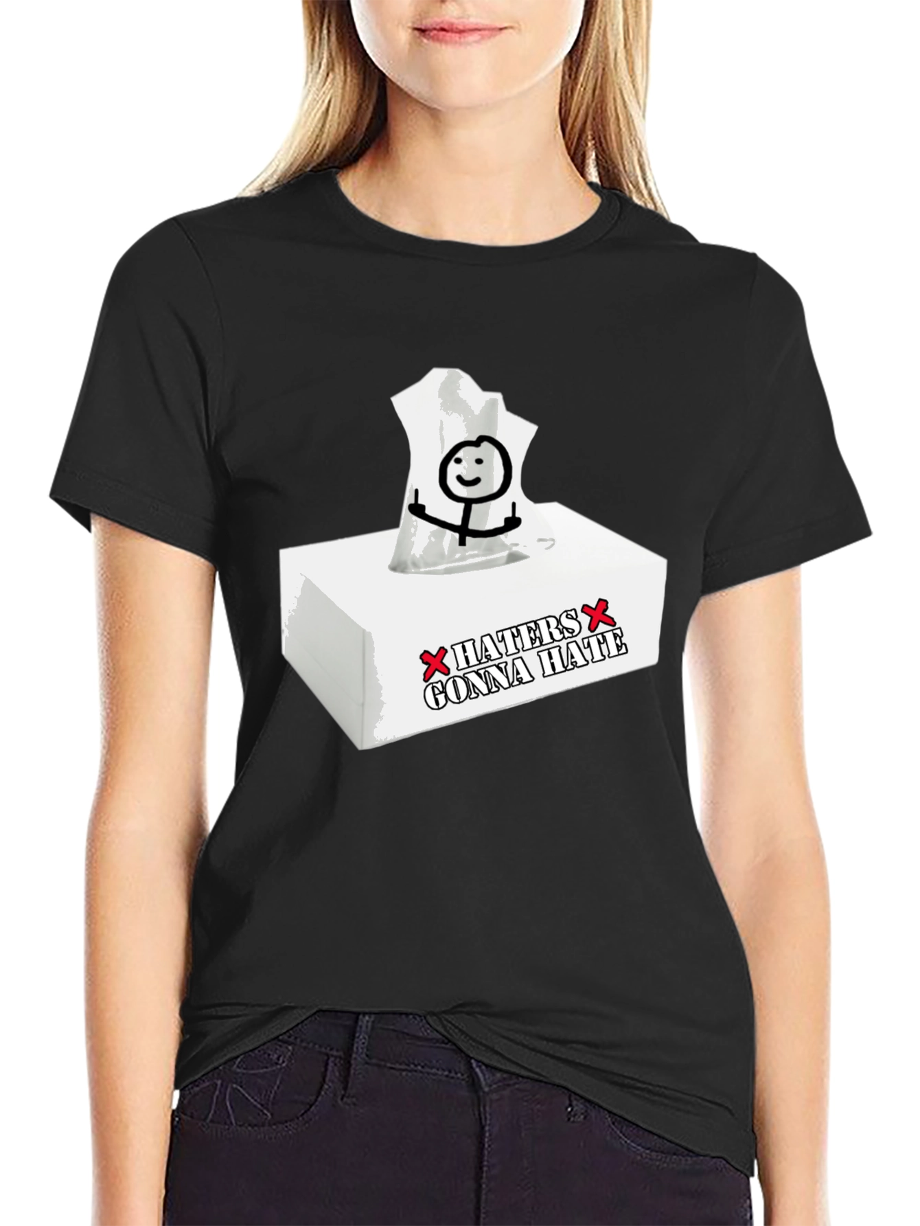 Haters Gonna Hate Tissue Funny Graphic Tee