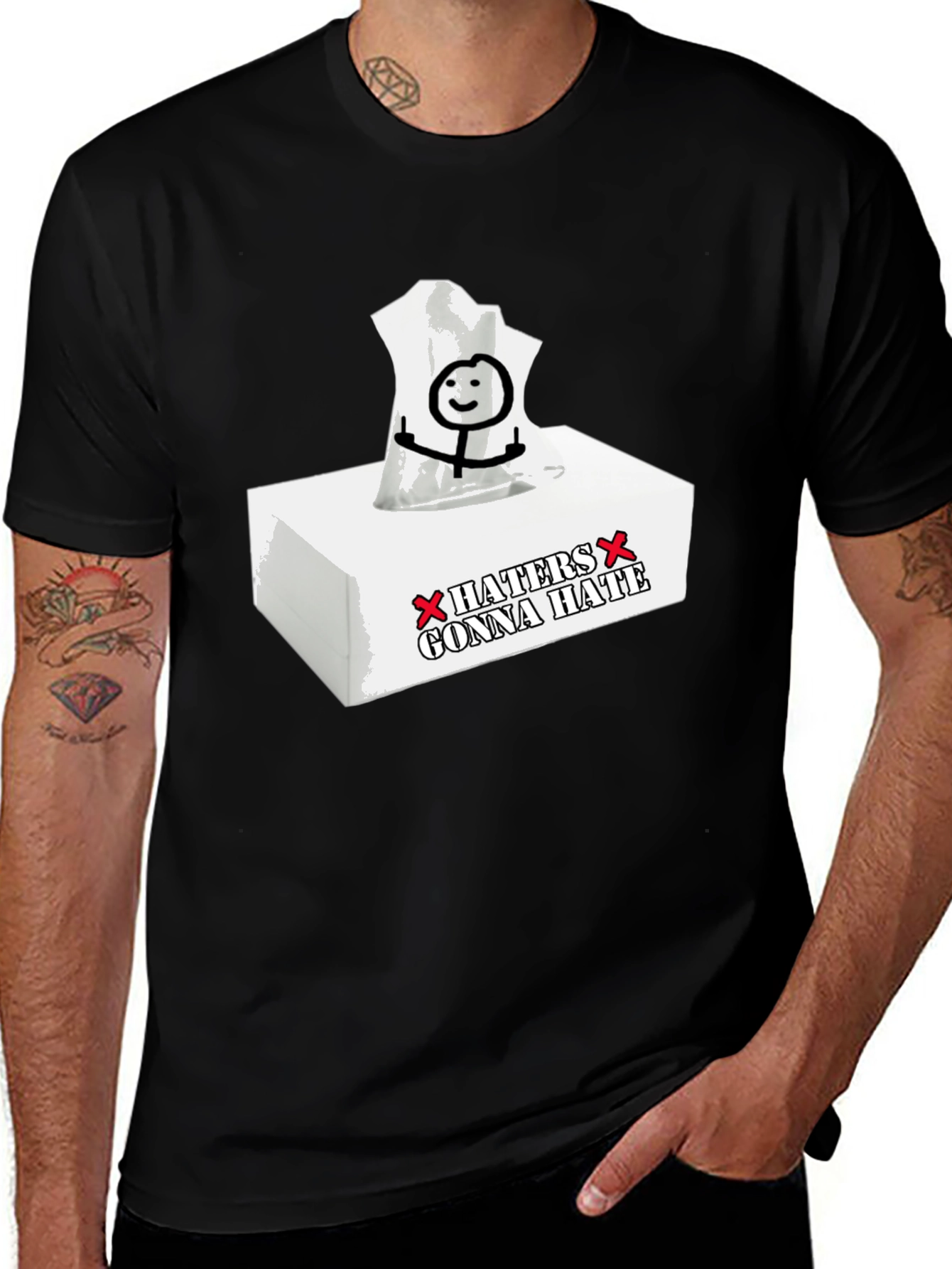 Haters Gonna Hate Tissue Funny Graphic Tee