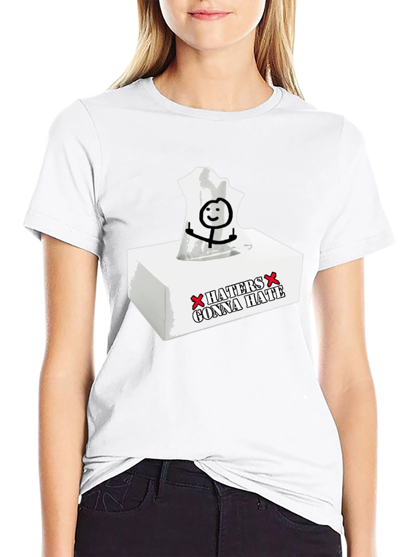 Haters Gonna Hate Tissue Funny Graphic Tee
