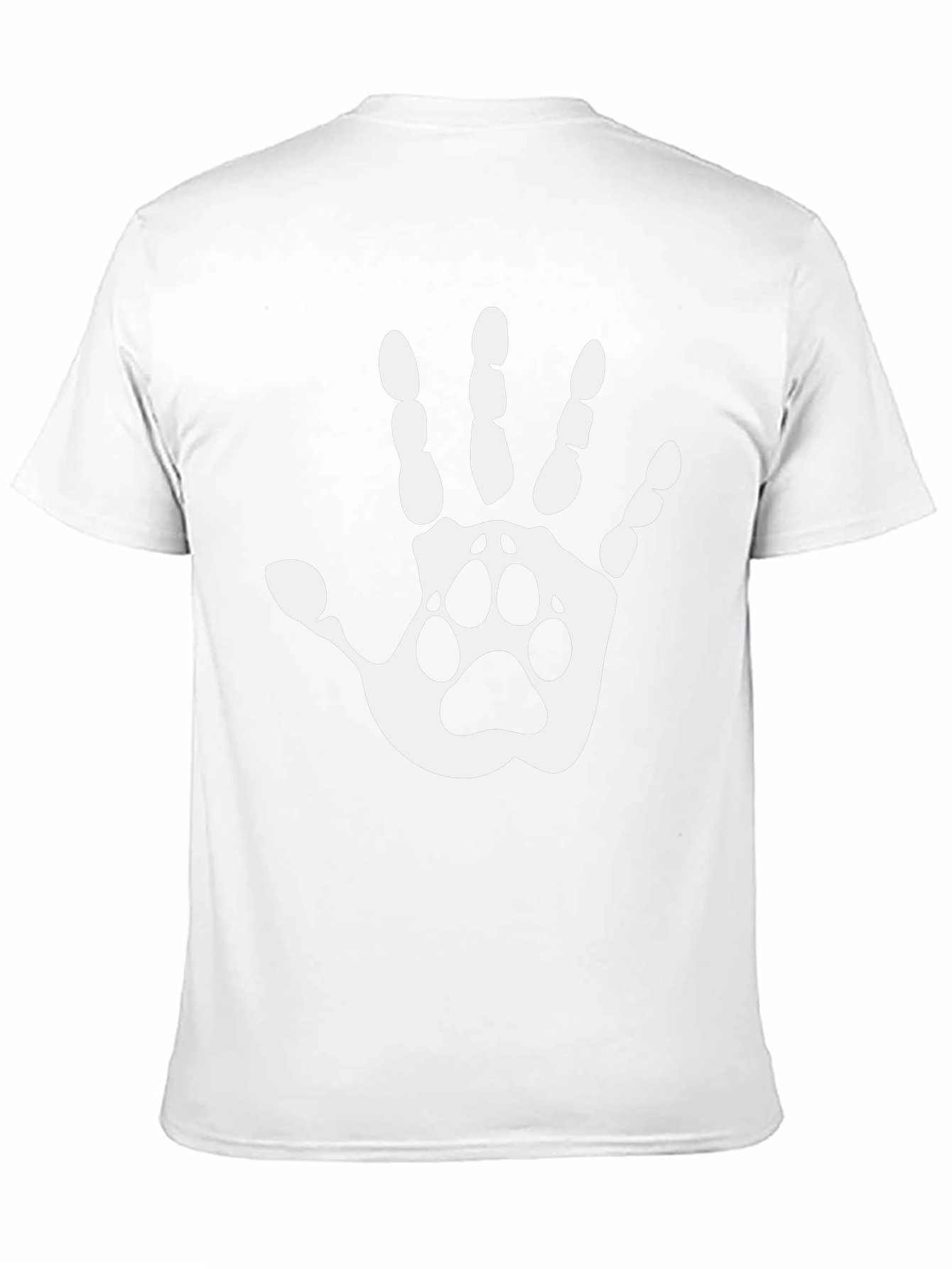 Paw Print Hand T-Shirt - Animal Lover Tee