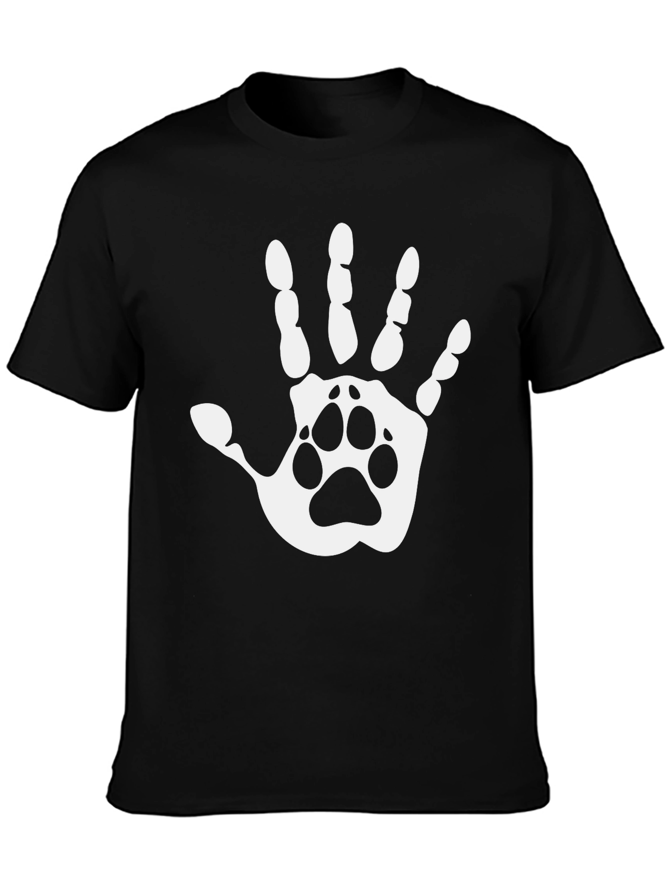 Paw Print Hand T-Shirt - Animal Lover Tee