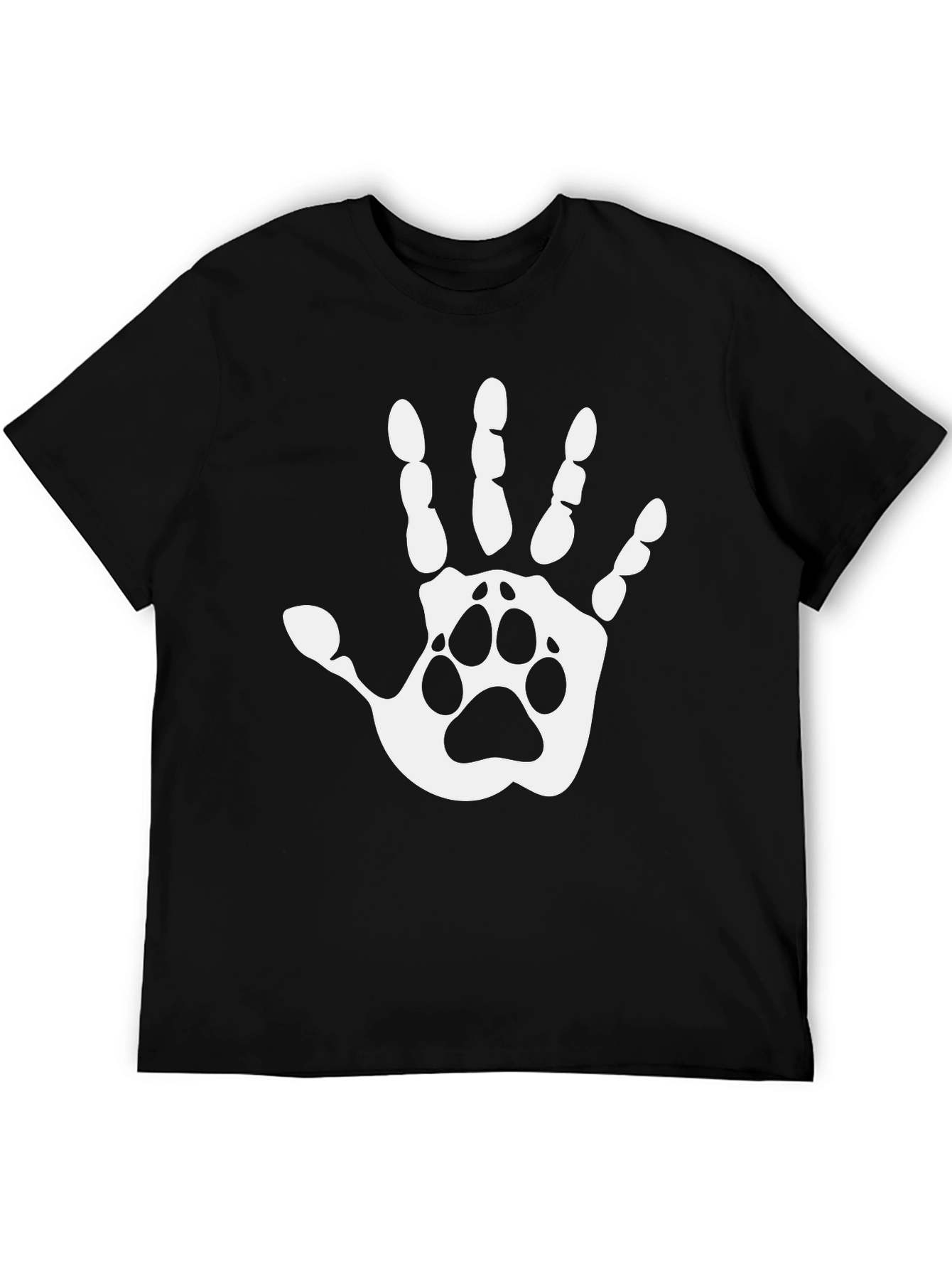 Paw Print Hand T-Shirt - Animal Lover Tee