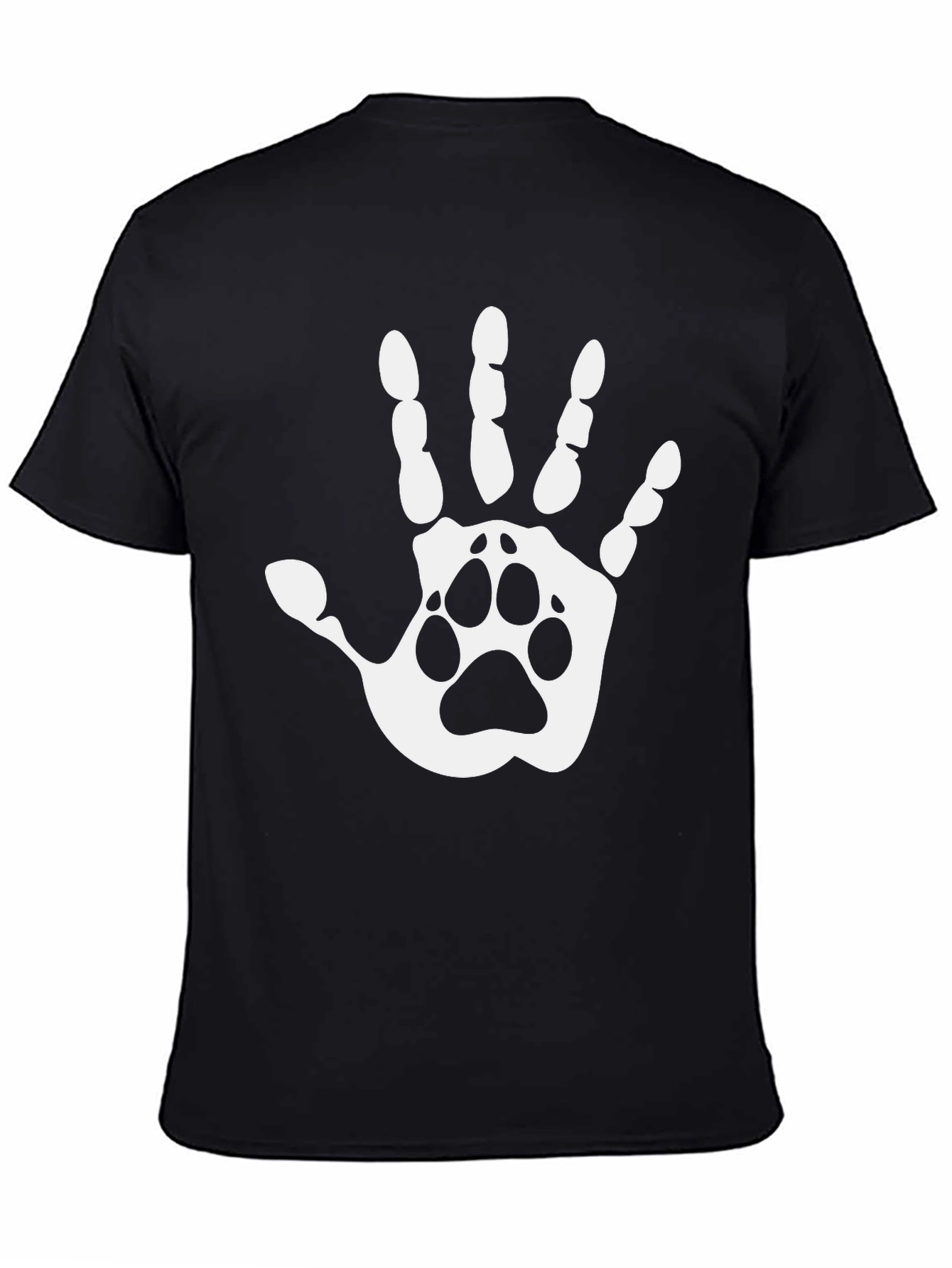 Paw Print Hand T-Shirt - Animal Lover Tee