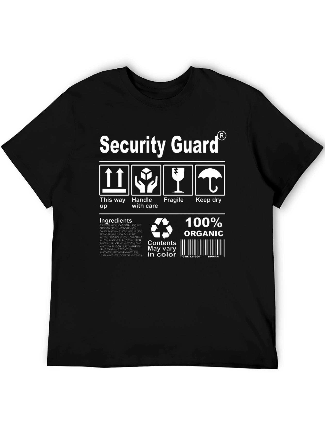 Security Guard Organic Cotton T-Shirt