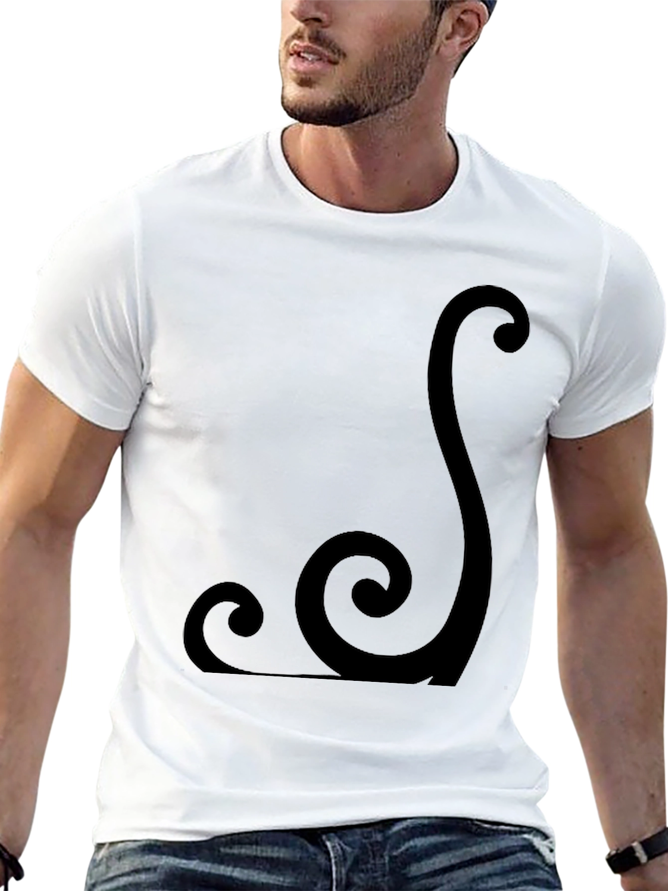 Abstract Design Black T-Shirt