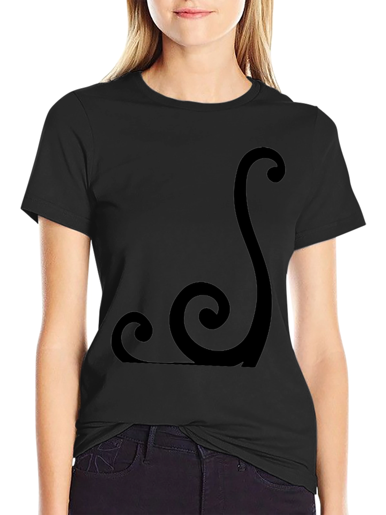 Abstract Design Black T-Shirt