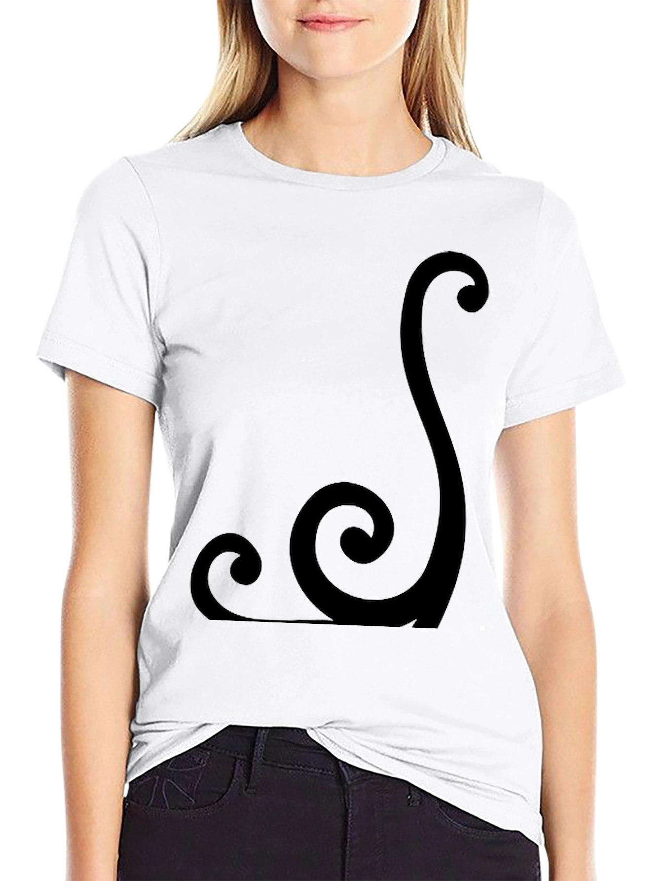 Abstract Design Black T-Shirt