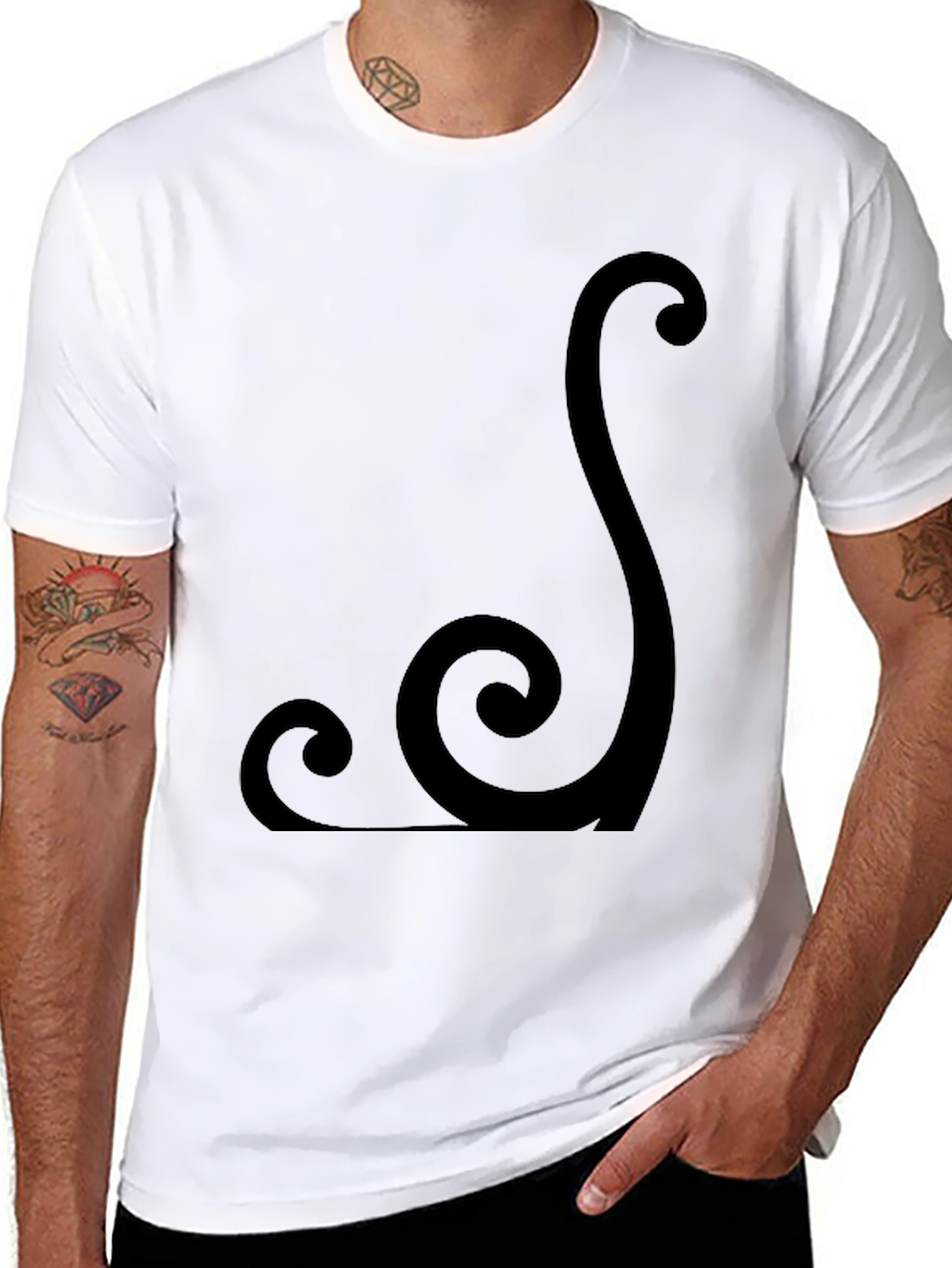 Abstract Design Black T-Shirt
