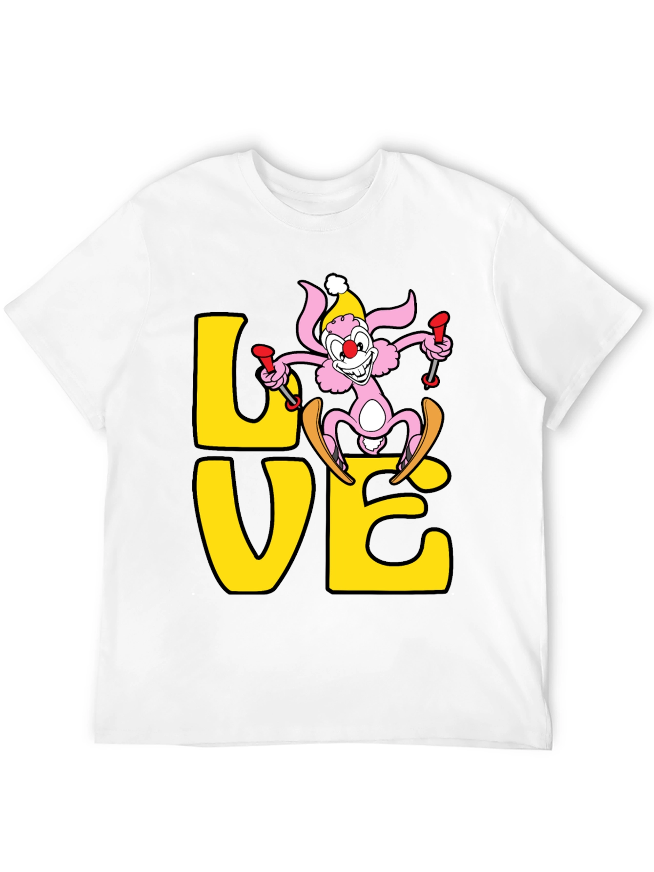 Ski Bunny Love T-Shirt - Novelty Graphic Tee
