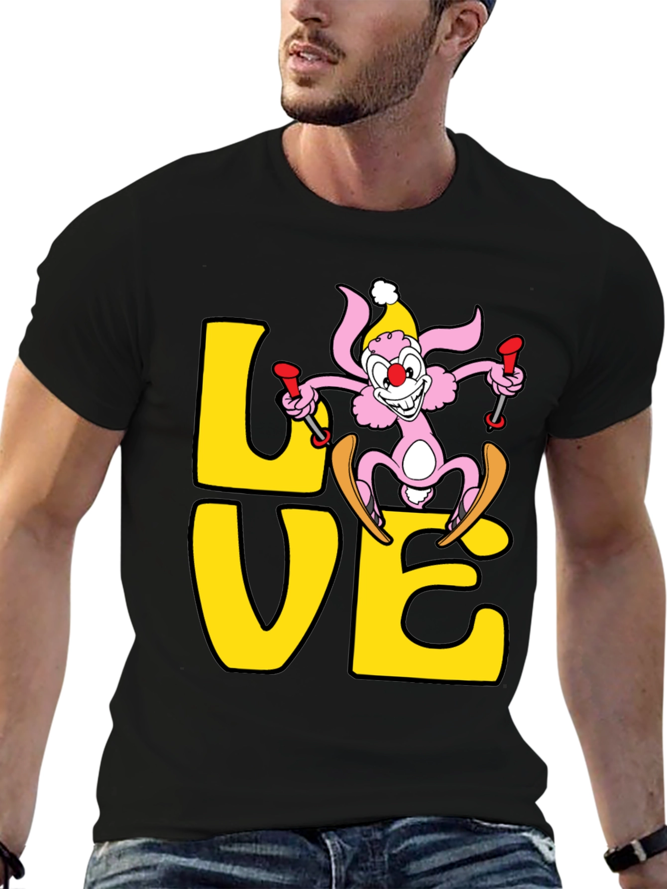 Ski Bunny Love T-Shirt - Novelty Graphic Tee