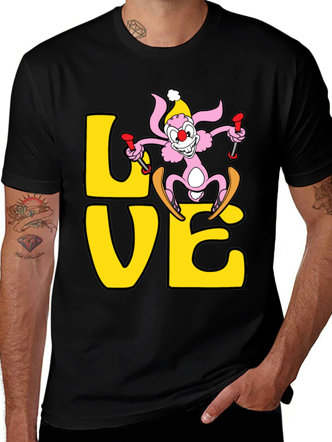 Ski Bunny Love T-Shirt - Novelty Graphic Tee