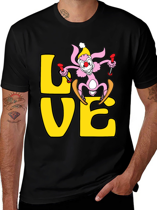 Ski Bunny Love T-Shirt - Novelty Graphic Tee