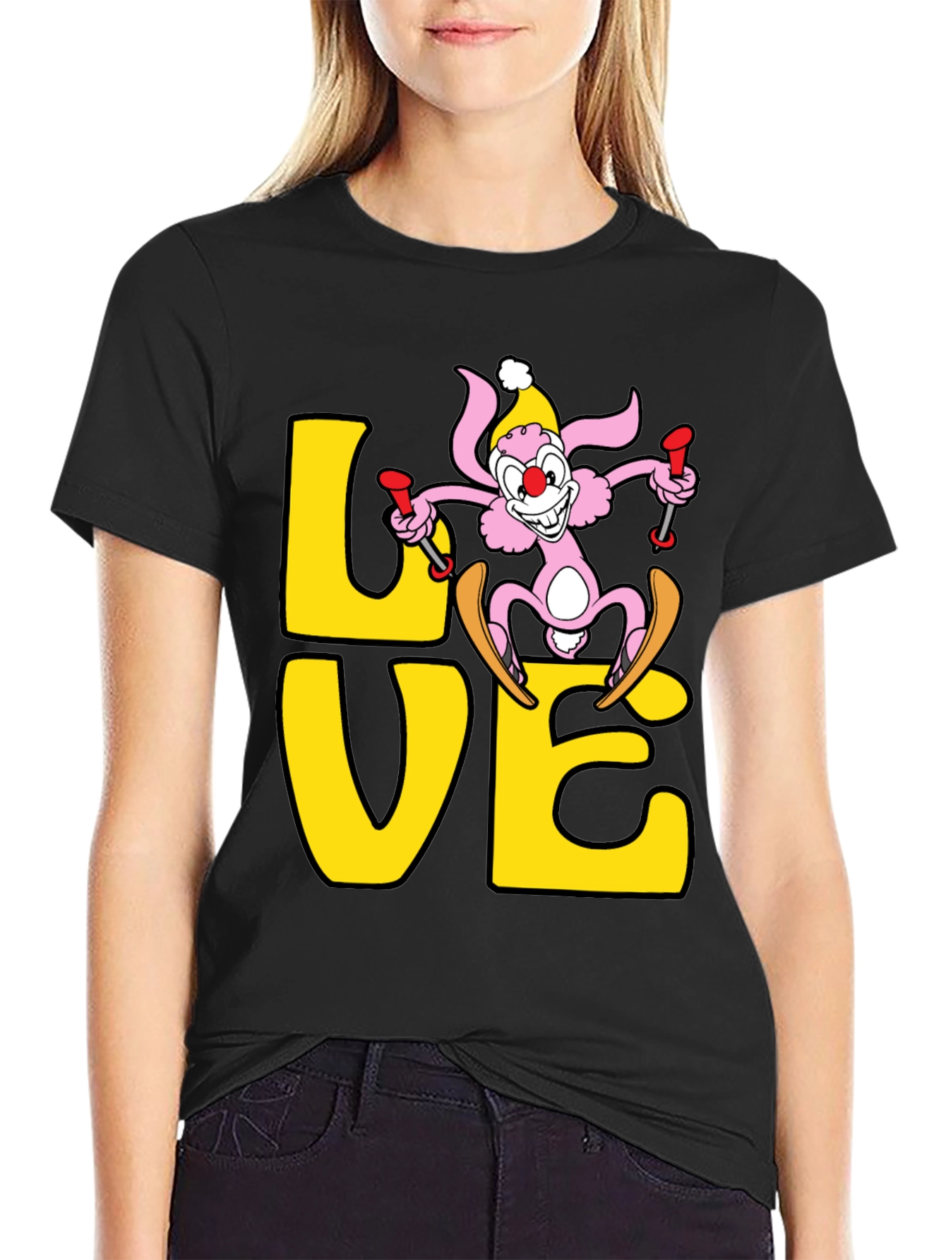 Ski Bunny Love T-Shirt - Novelty Graphic Tee