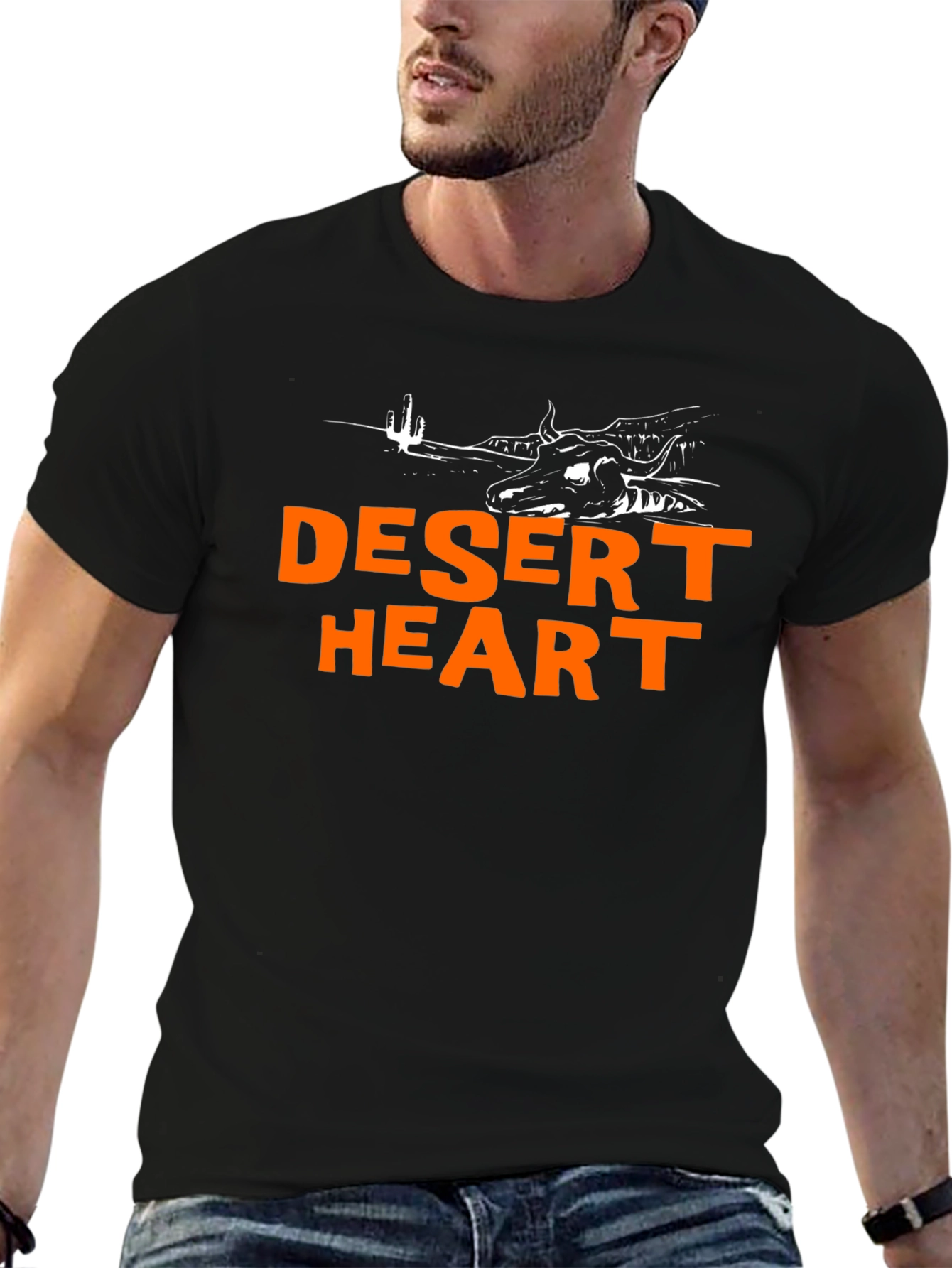 Desert Heart Graphic Black T-Shirt