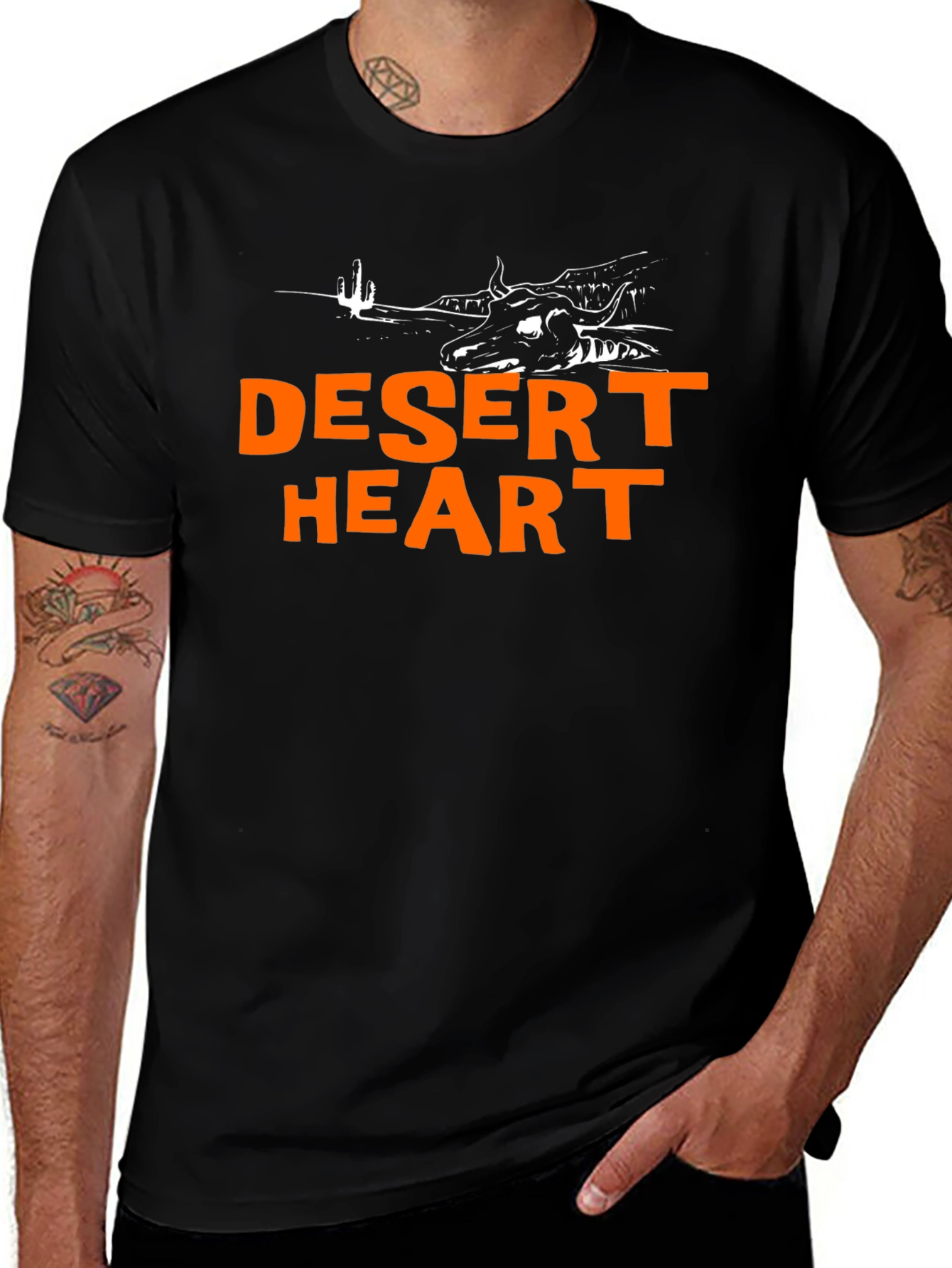 Desert Heart Graphic Black T-Shirt