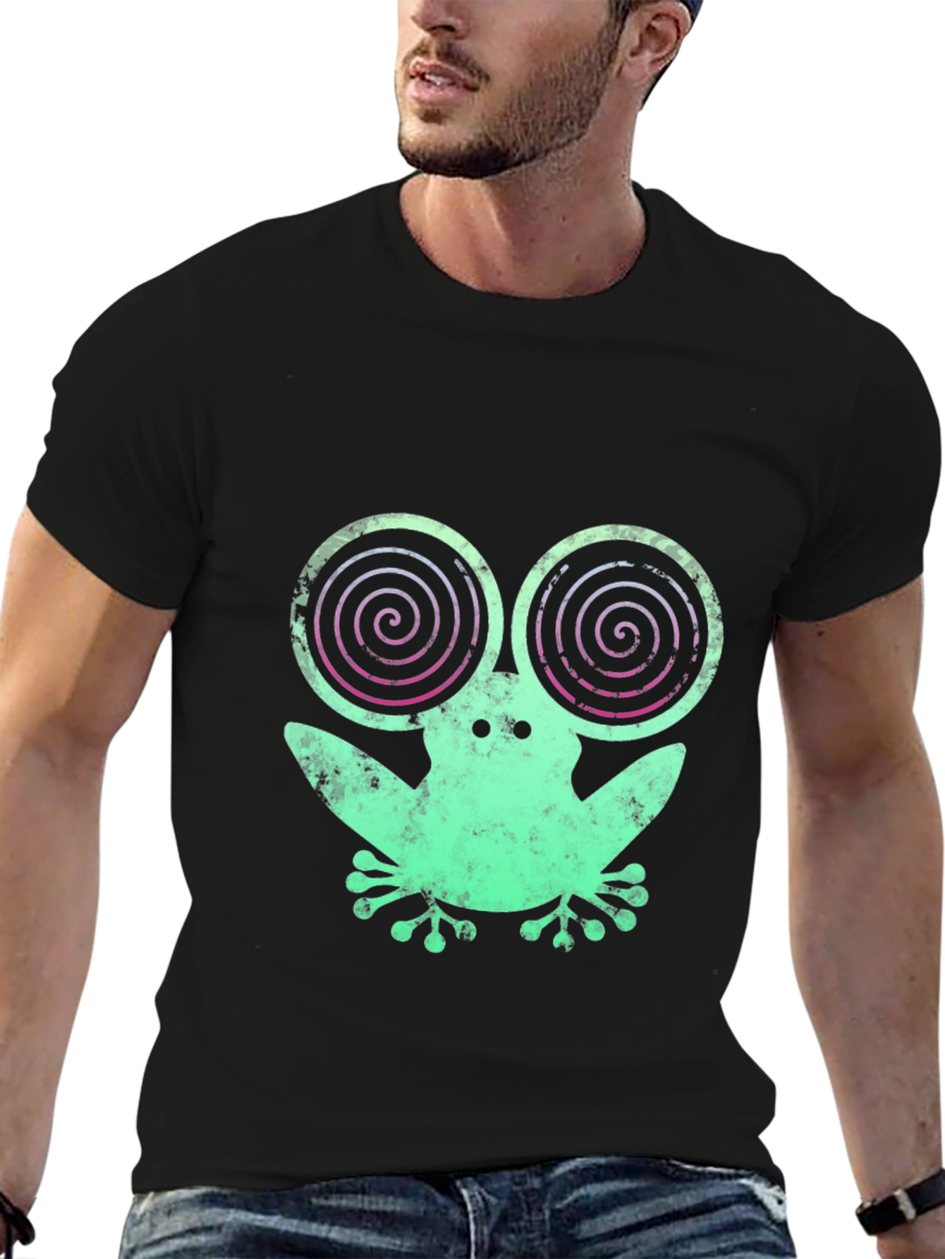 Hypnotic Frog Tee - Quirky Graphic T-Shirt
