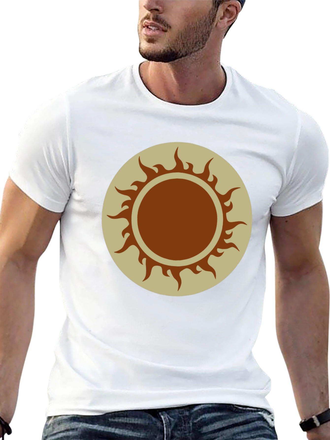 Sun Graphic Tee - Black Cotton Blend