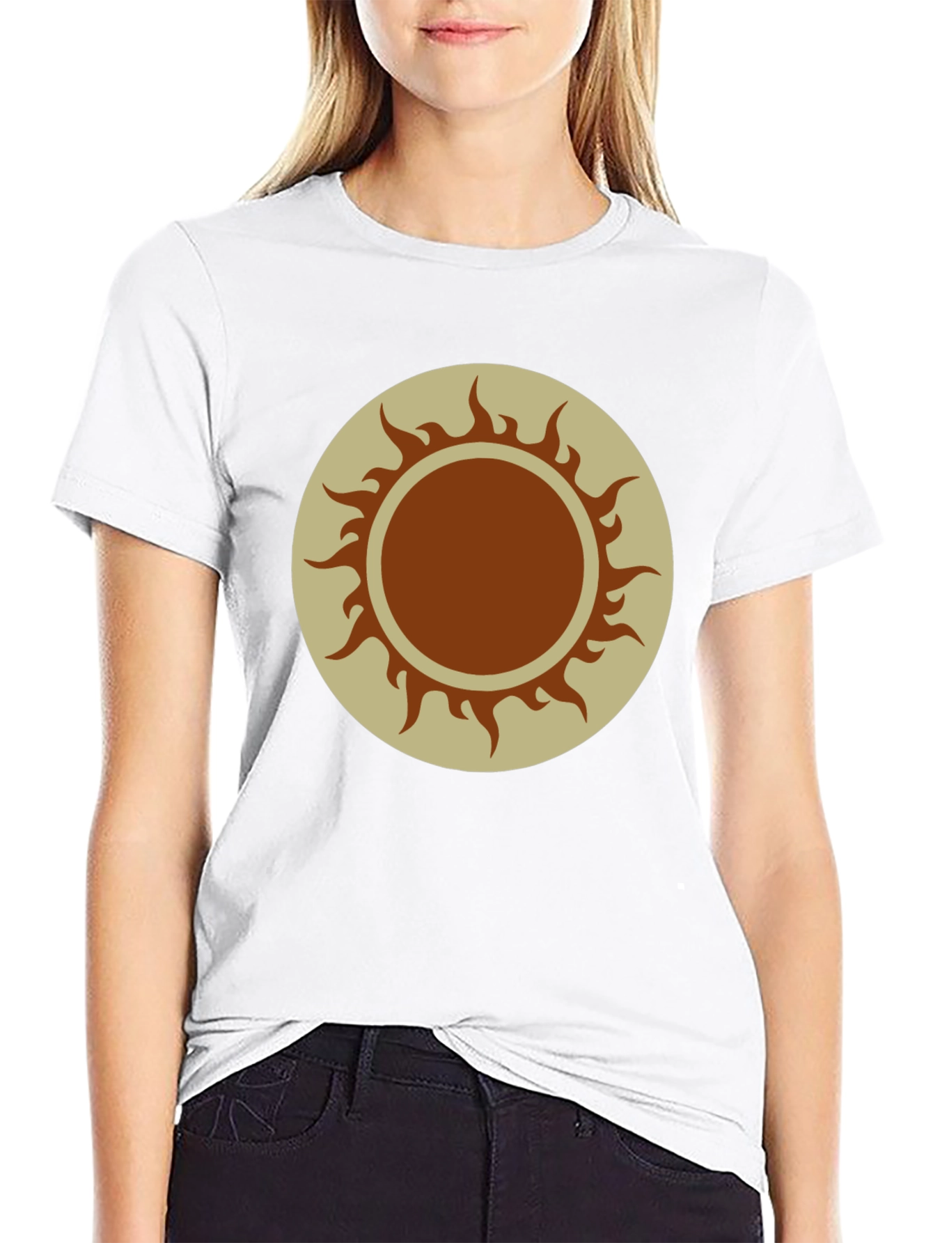 Sun Graphic Tee - Black Cotton Blend