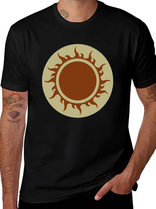 Sun Graphic Tee - Black Cotton Blend