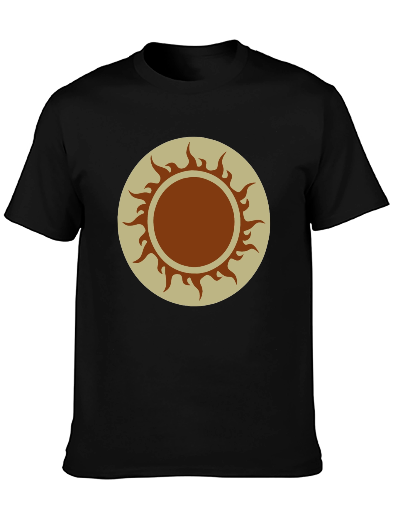 Sun Graphic Tee - Black Cotton Blend