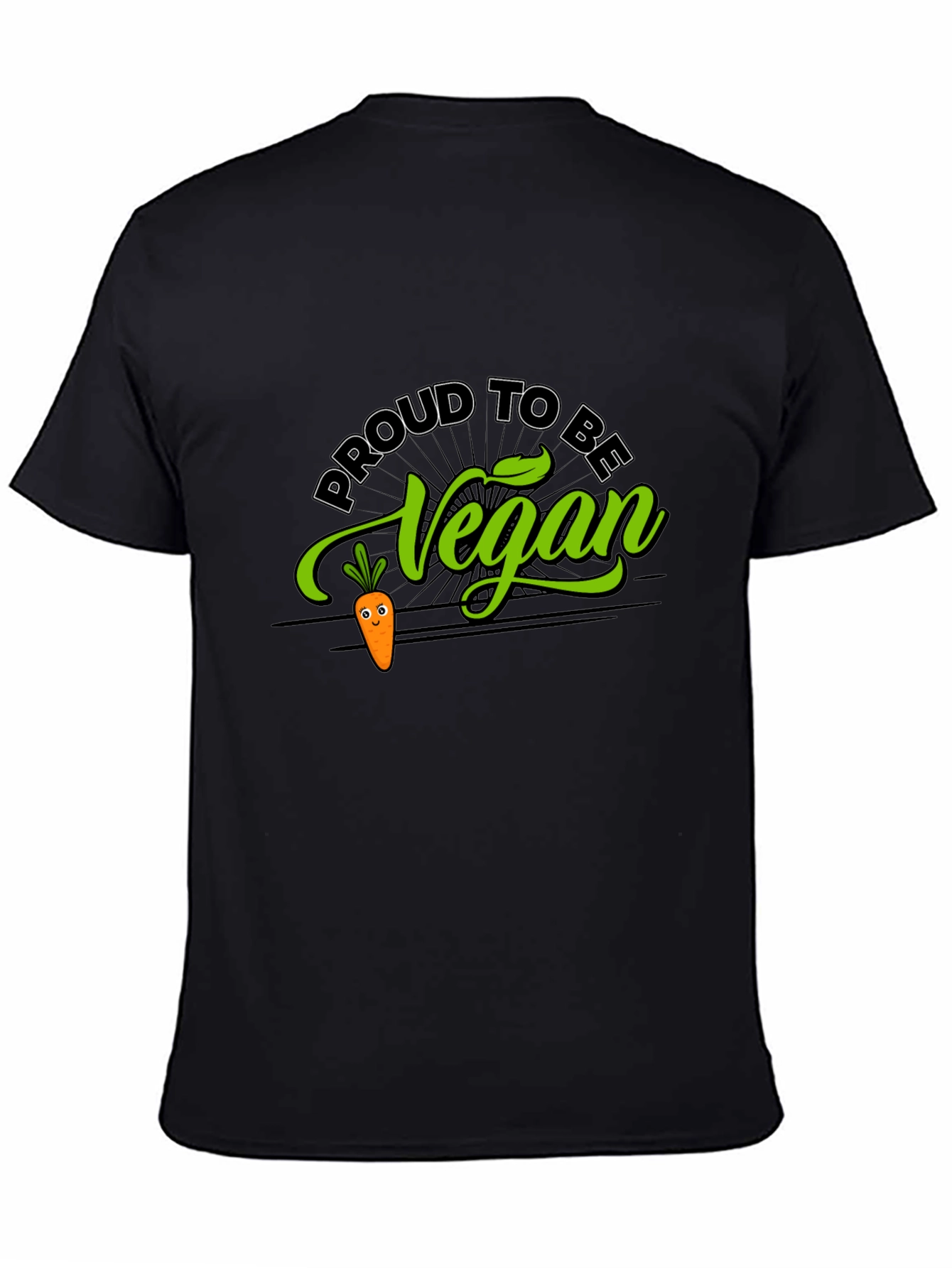 Proud To Be Vegan Graphic Tee - Black