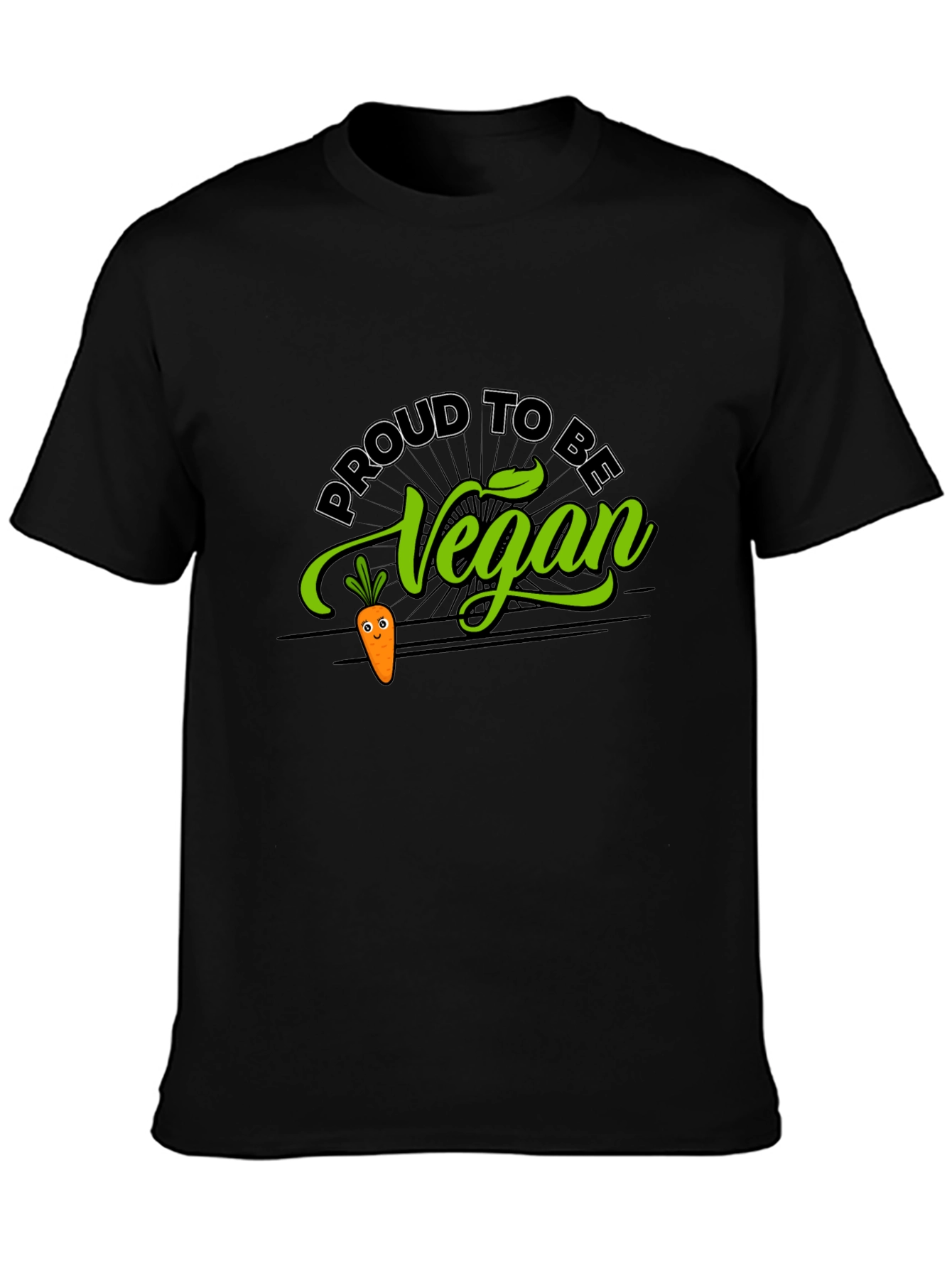 Proud To Be Vegan Graphic Tee - Black