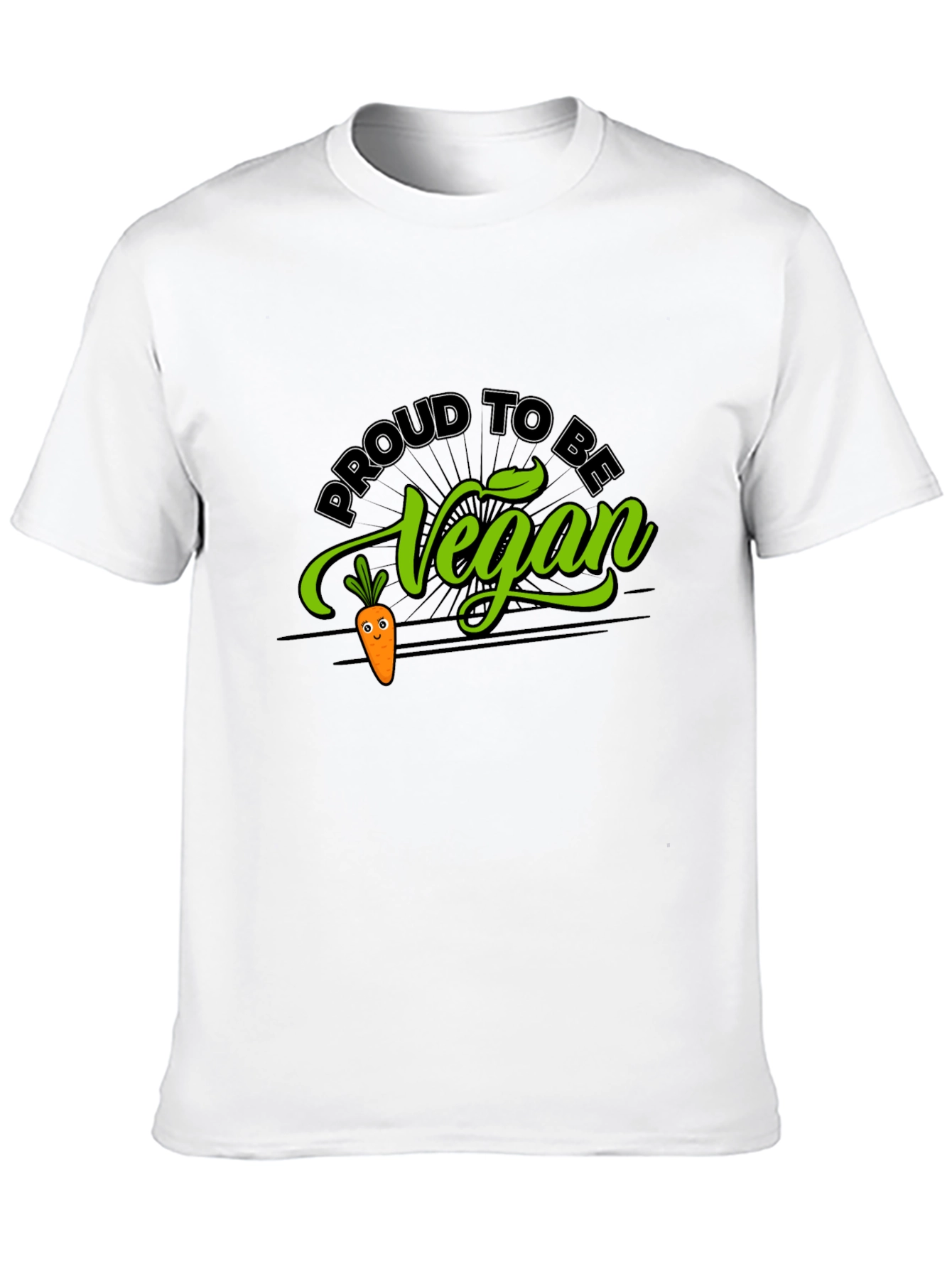 Proud To Be Vegan Graphic Tee - Black