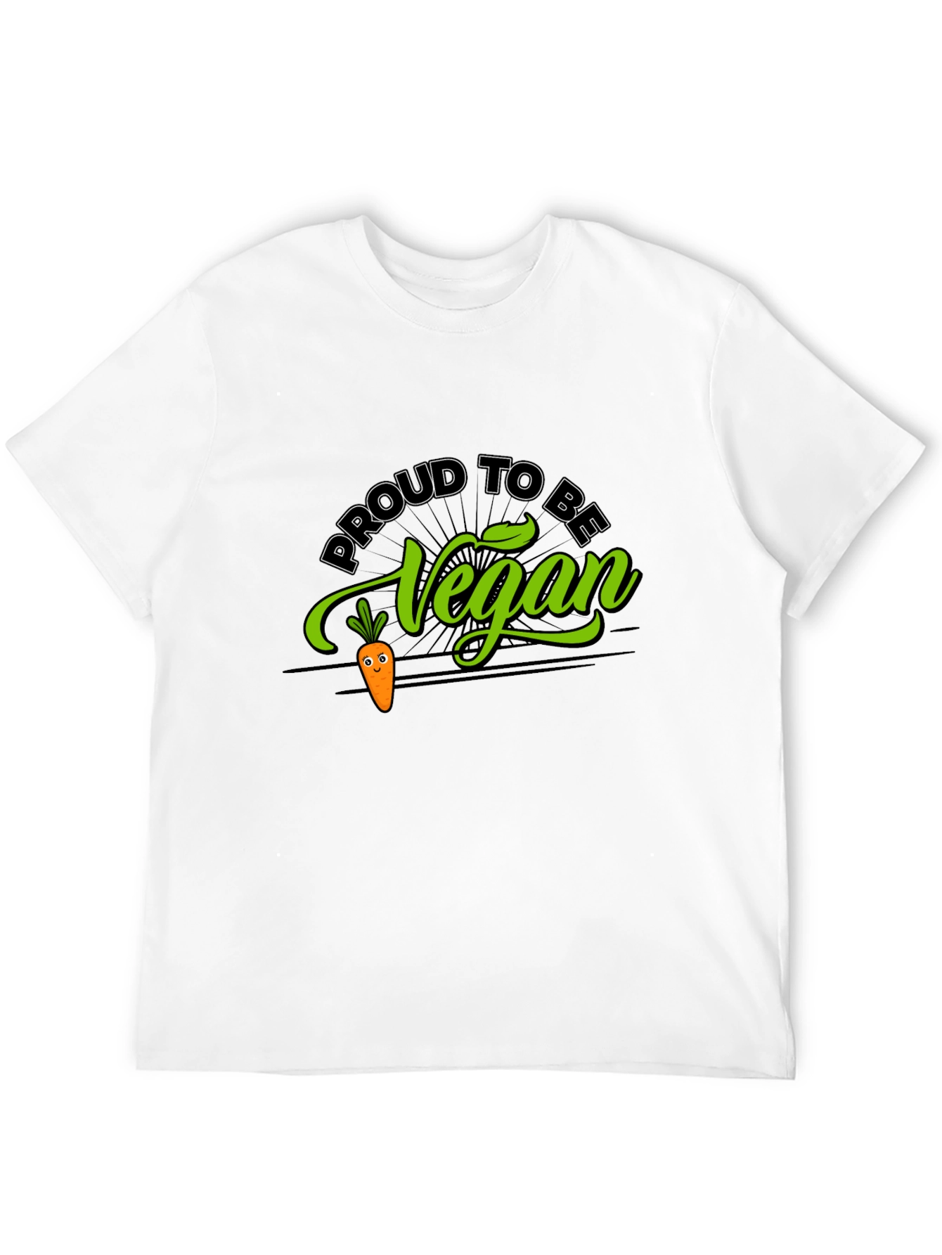 Proud To Be Vegan Graphic Tee - Black