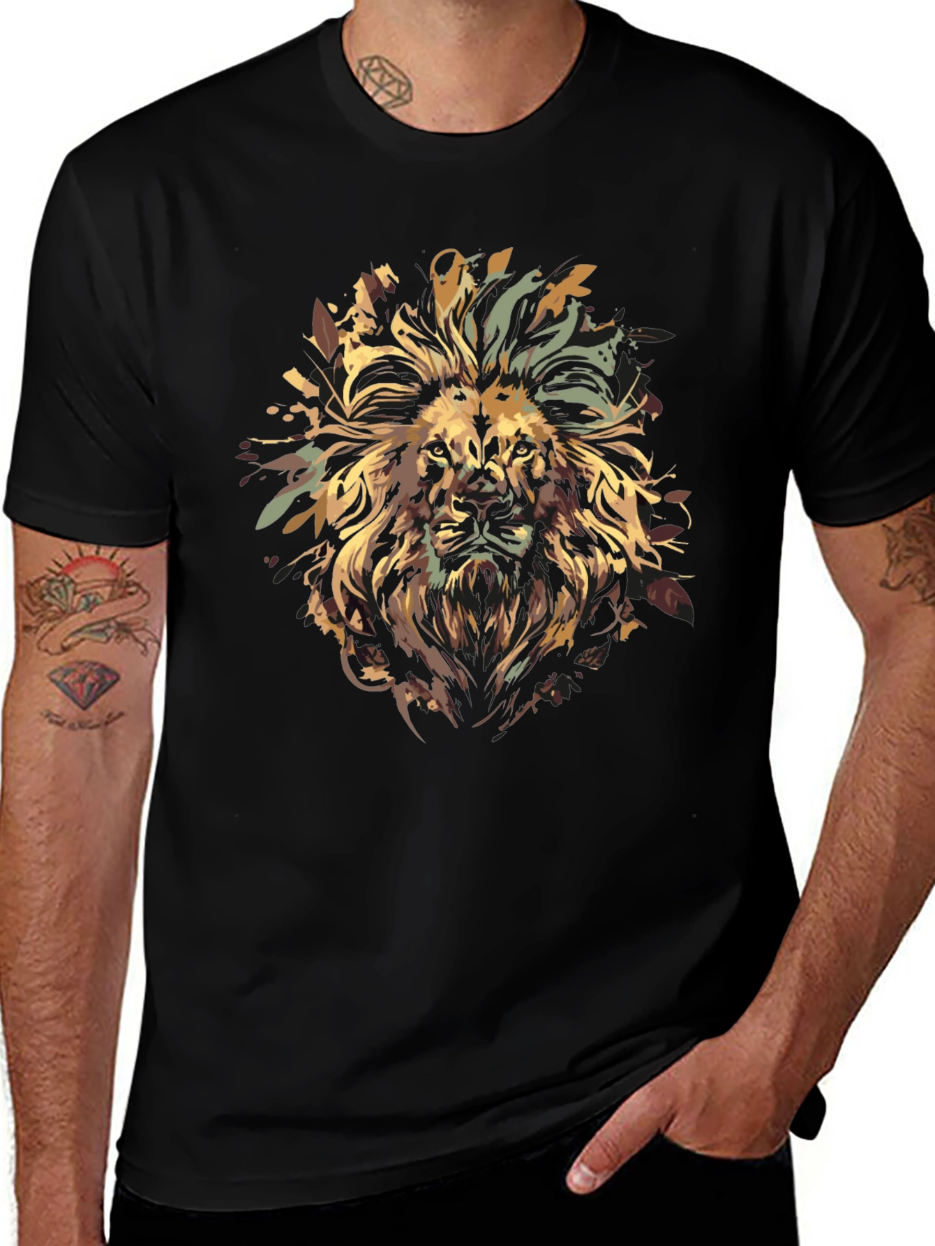 Lion King Mens Black Graphic T-Shirt