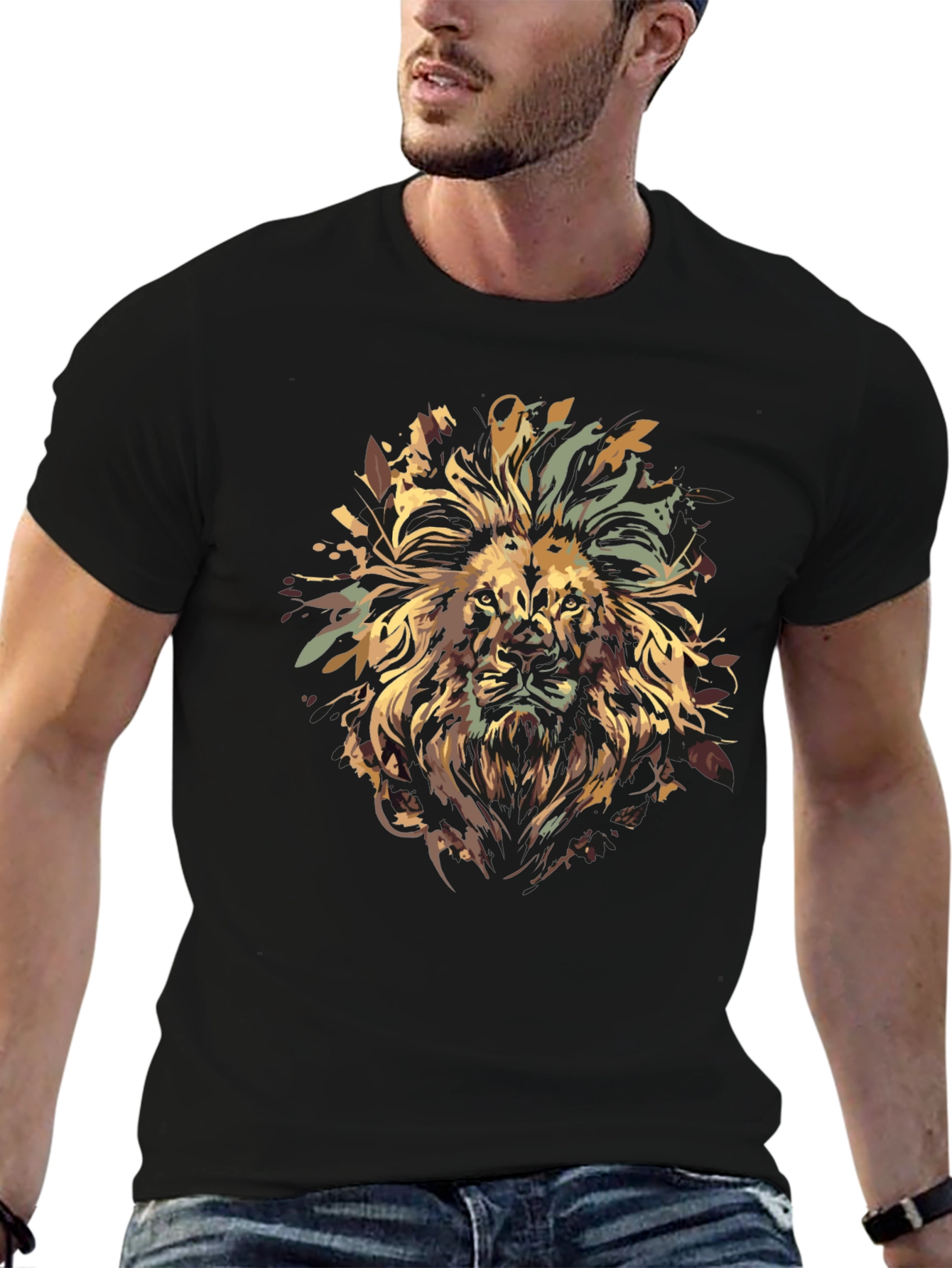 Lion King Mens Black Graphic T-Shirt