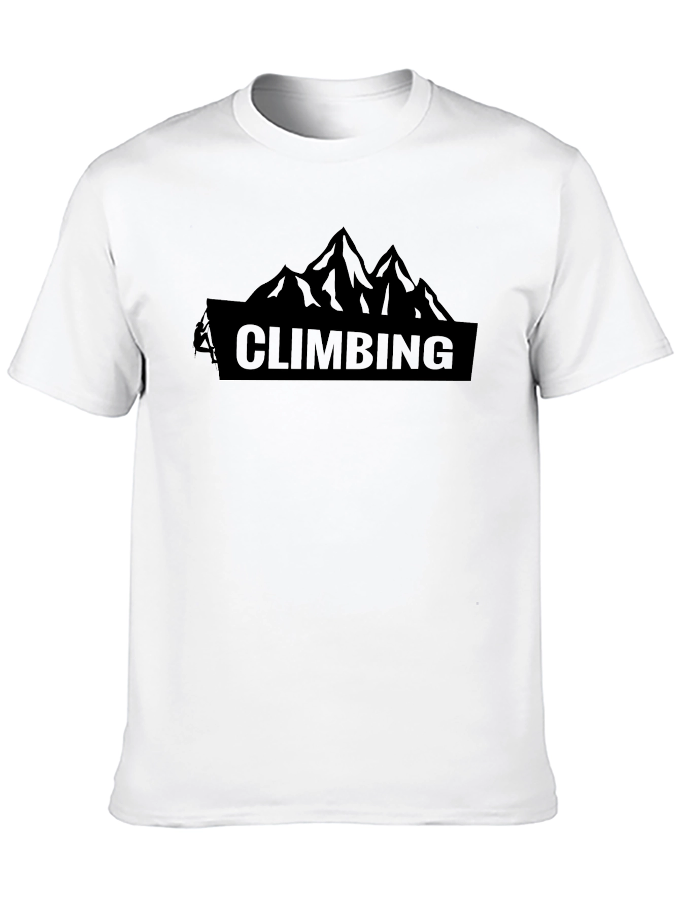 Climbing Mountain Graphic T-Shirt - Black