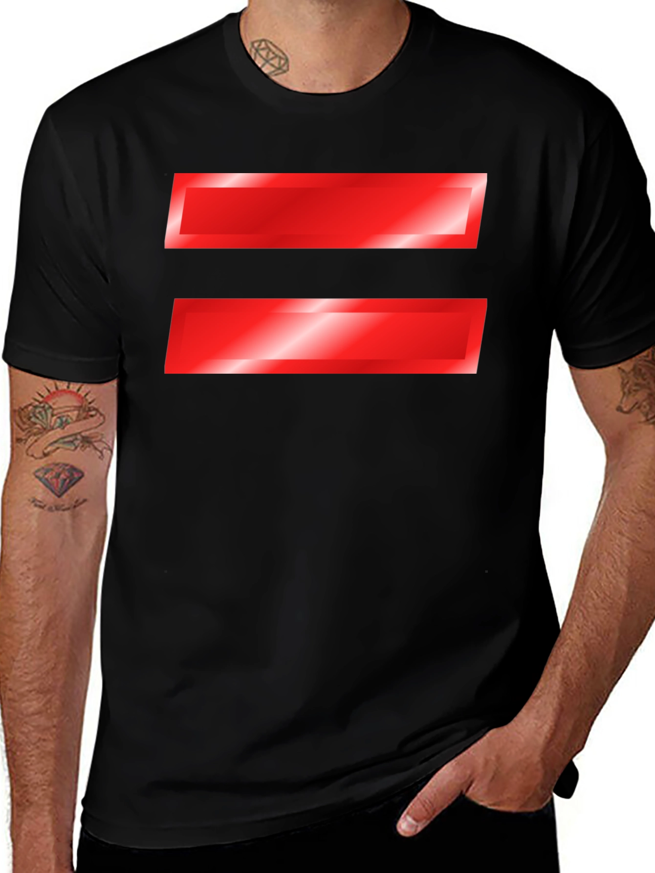 Equality Symbol T-Shirt - Bold Red Graphic Tee