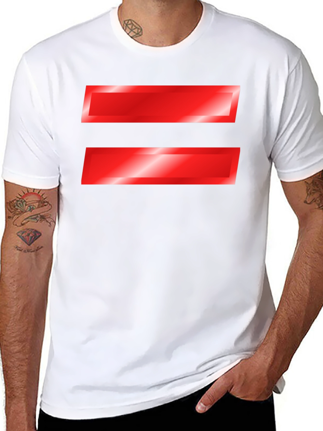 Equality Symbol T-Shirt - Bold Red Graphic Tee