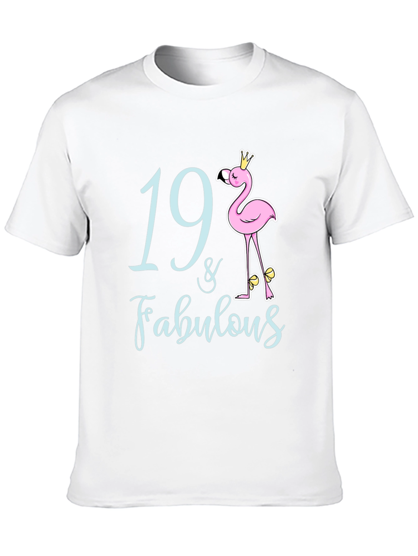 19 & Fabulous Flamingo Birthday T-Shirt