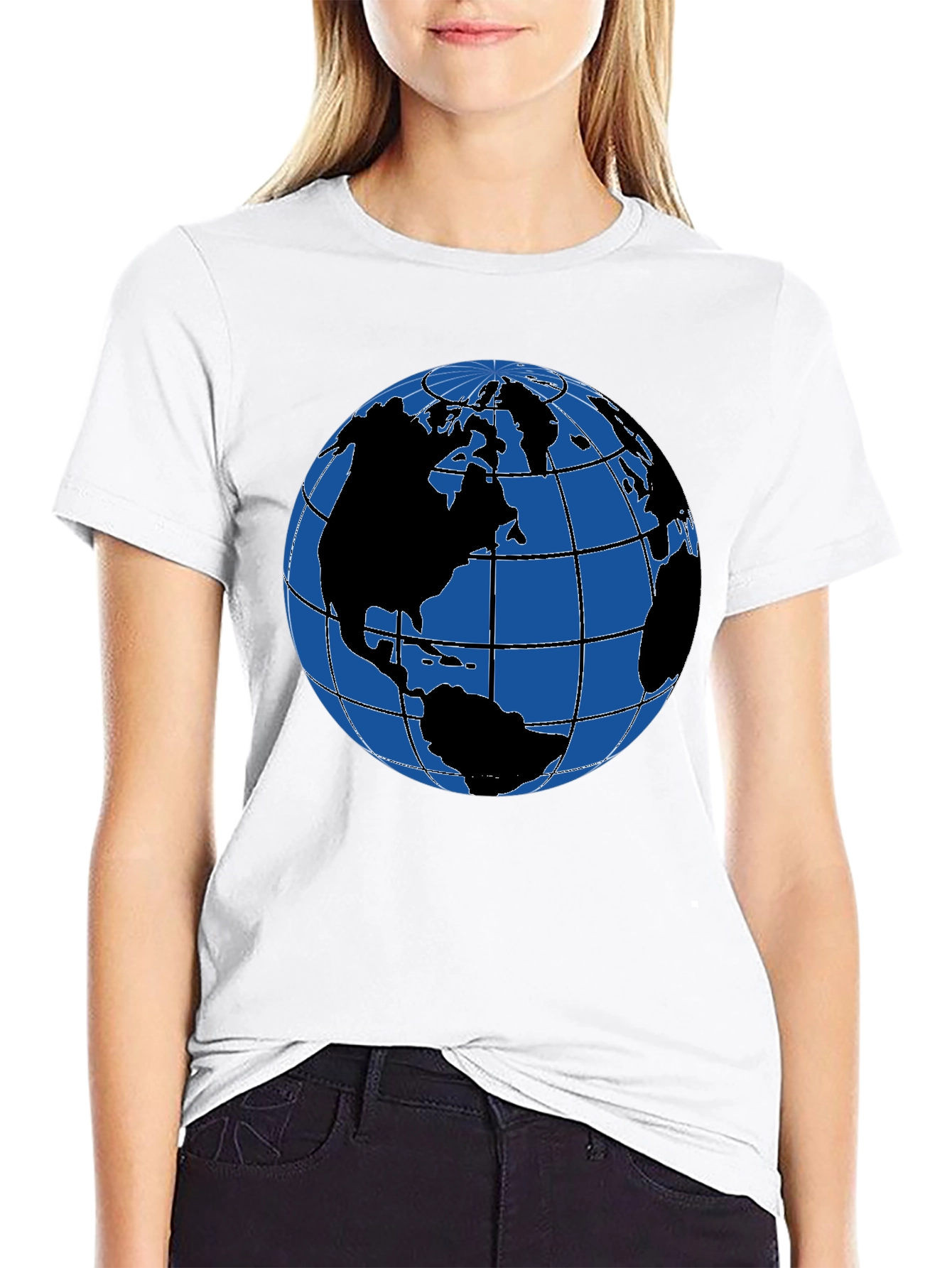 Earth Globe Graphic T-Shirt - Classic Black Tee