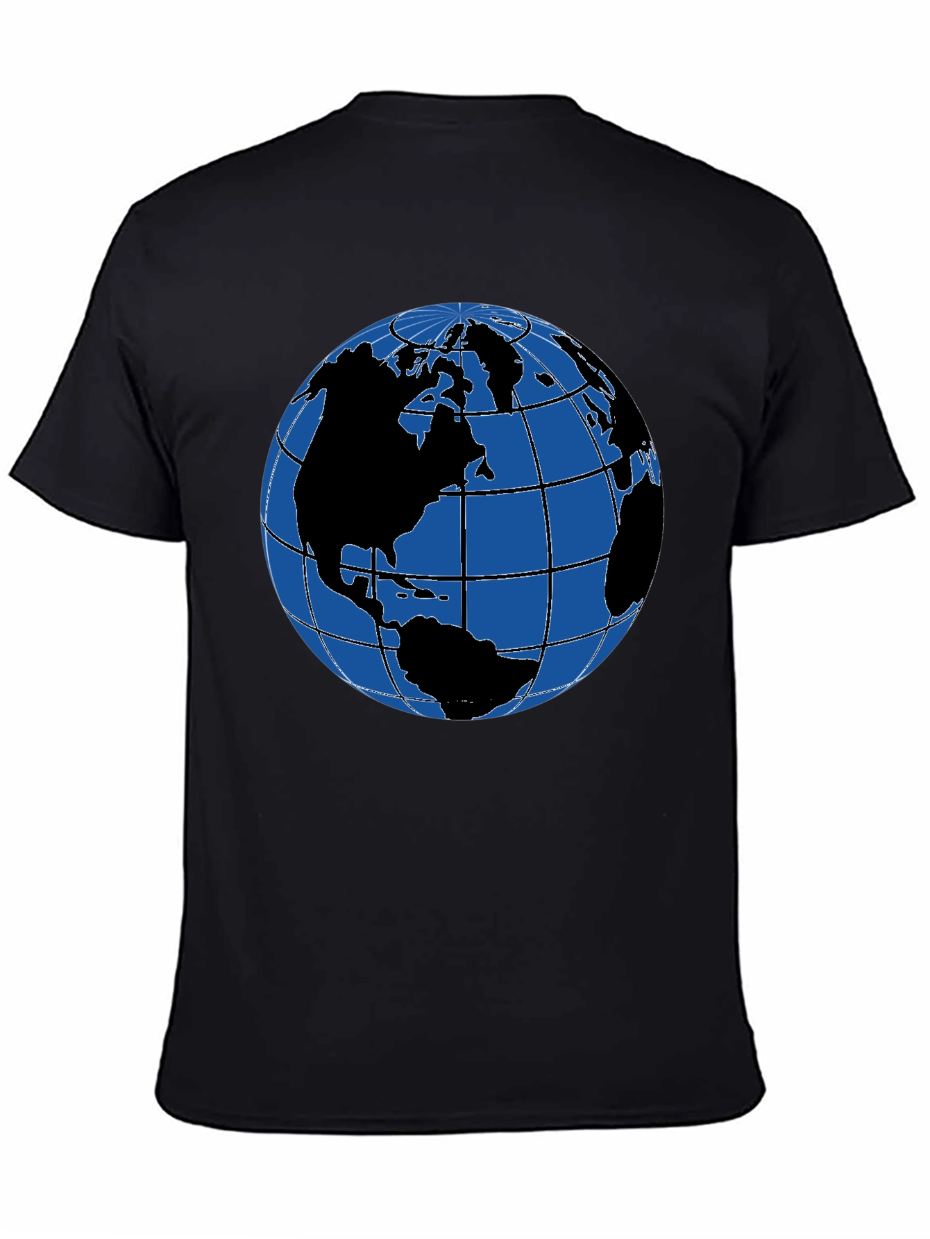 Earth Globe Graphic T-Shirt - Classic Black Tee