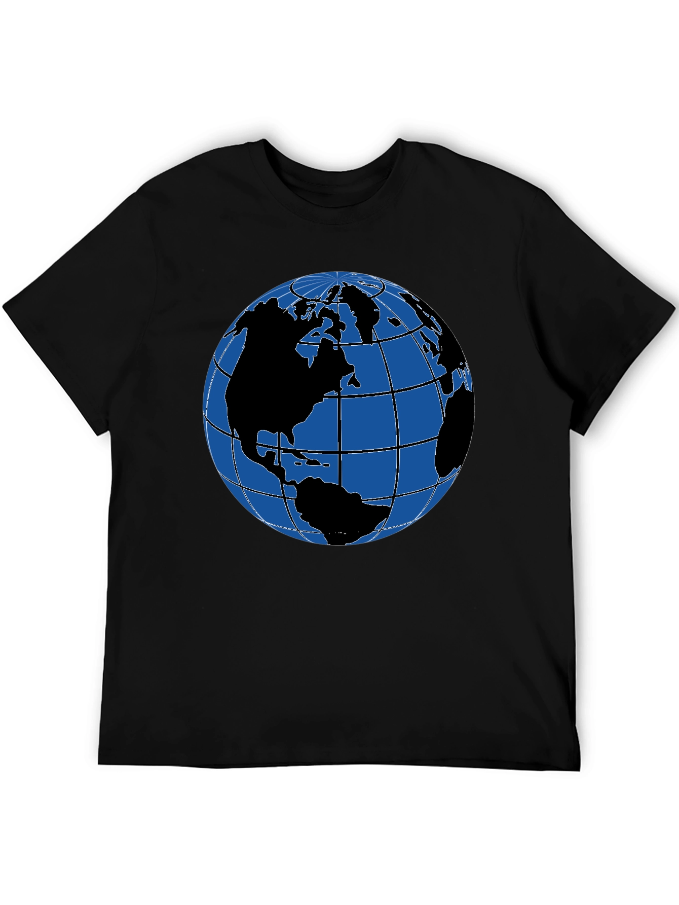 Earth Globe Graphic T-Shirt - Classic Black Tee