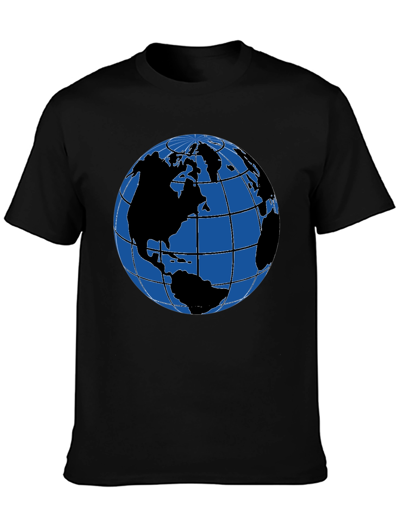 Earth Globe Graphic T-Shirt - Classic Black Tee