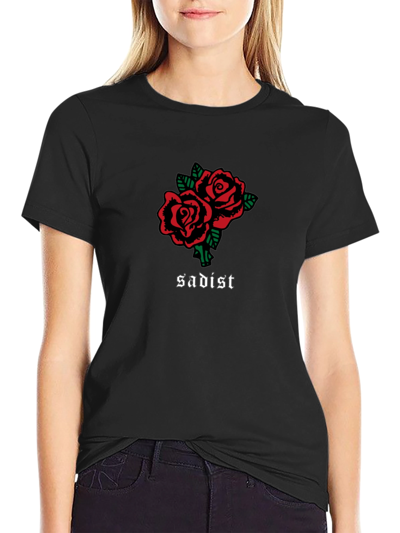 Sadist Rose T-Shirt - Black Unique Design