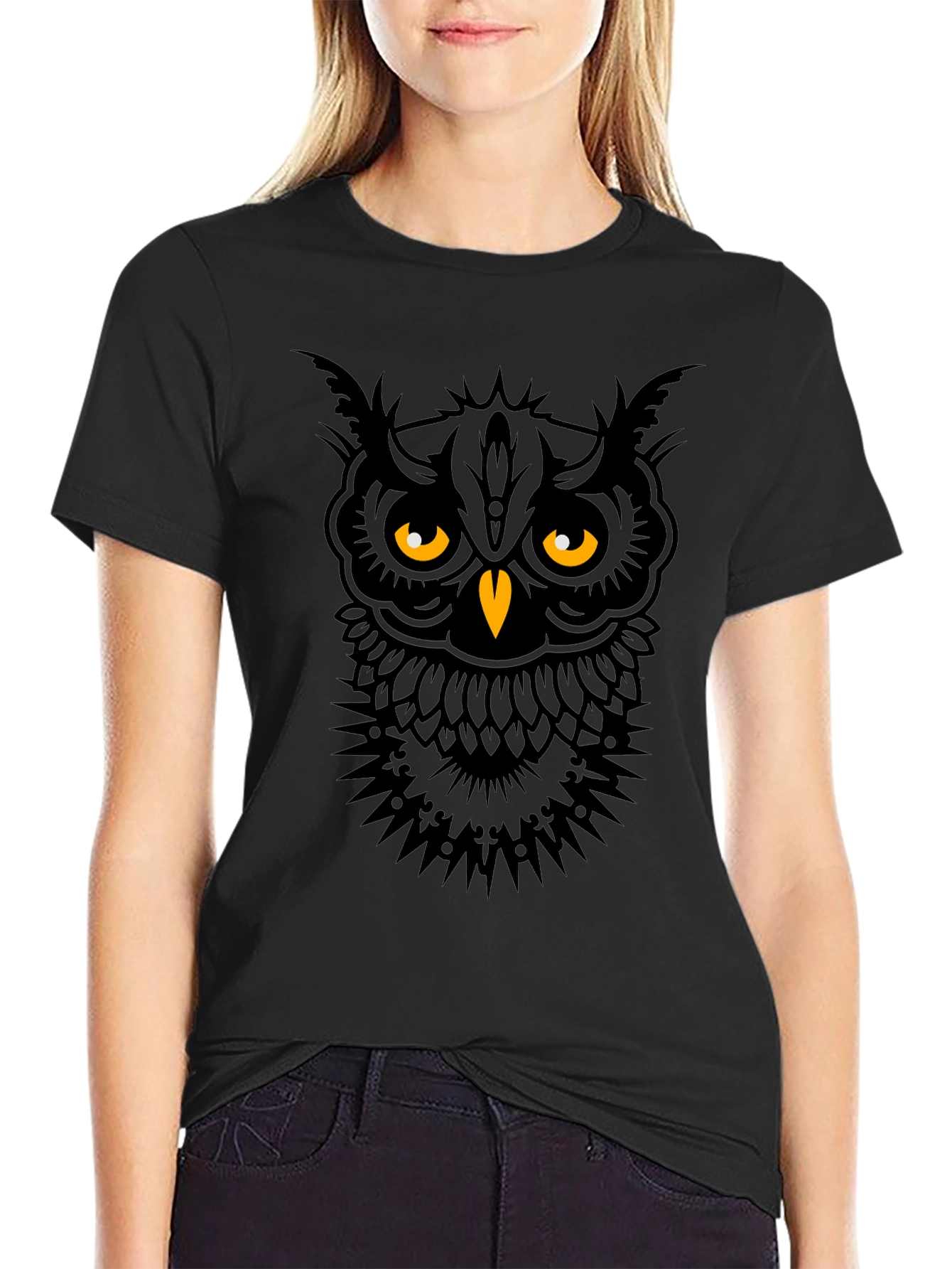 Owl Graphic Tee - Mens Black T-Shirt