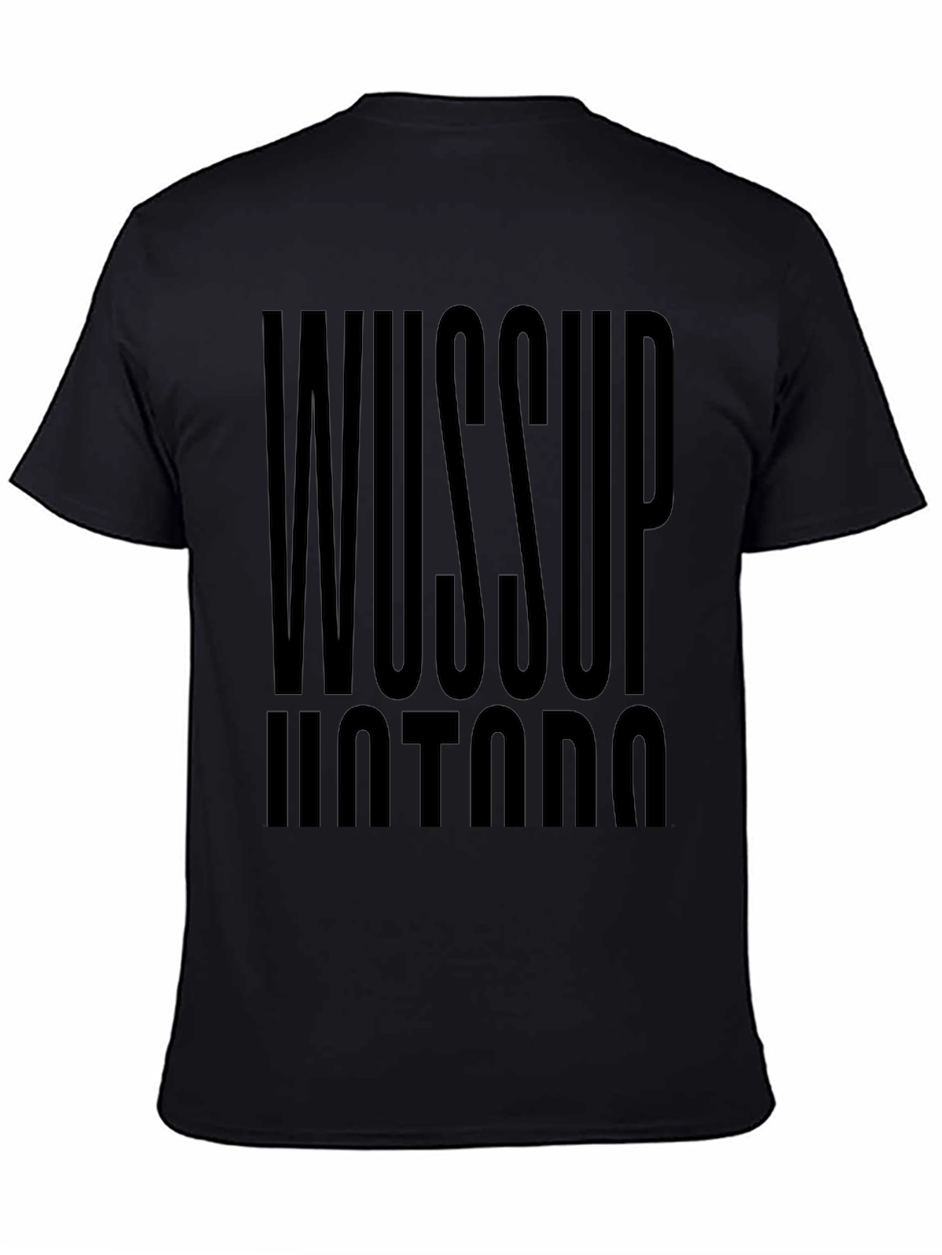 Wussup Hotdog Black Graphic Tee