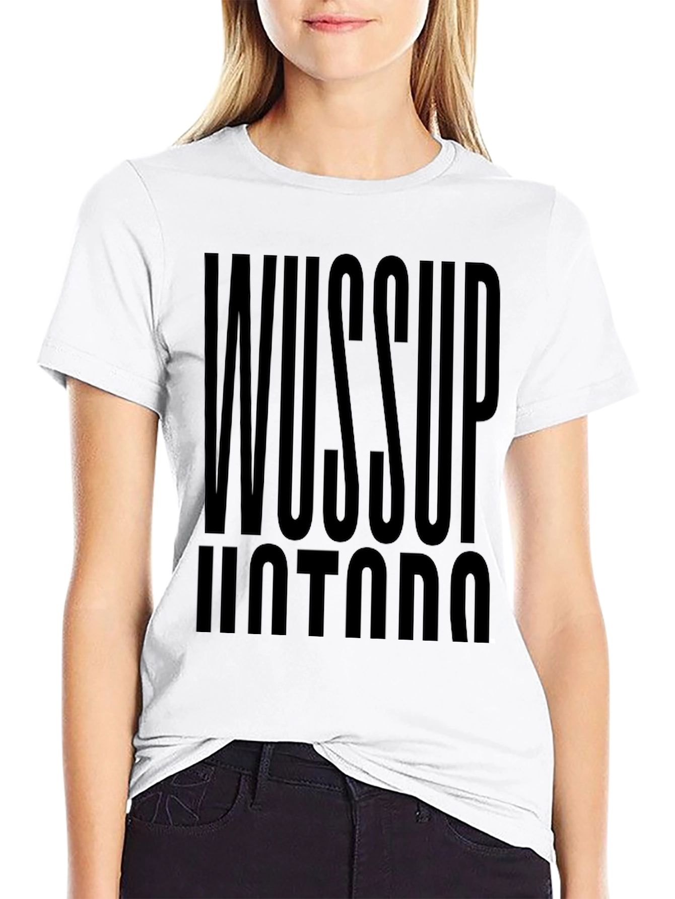 Wussup Hotdog Black Graphic Tee