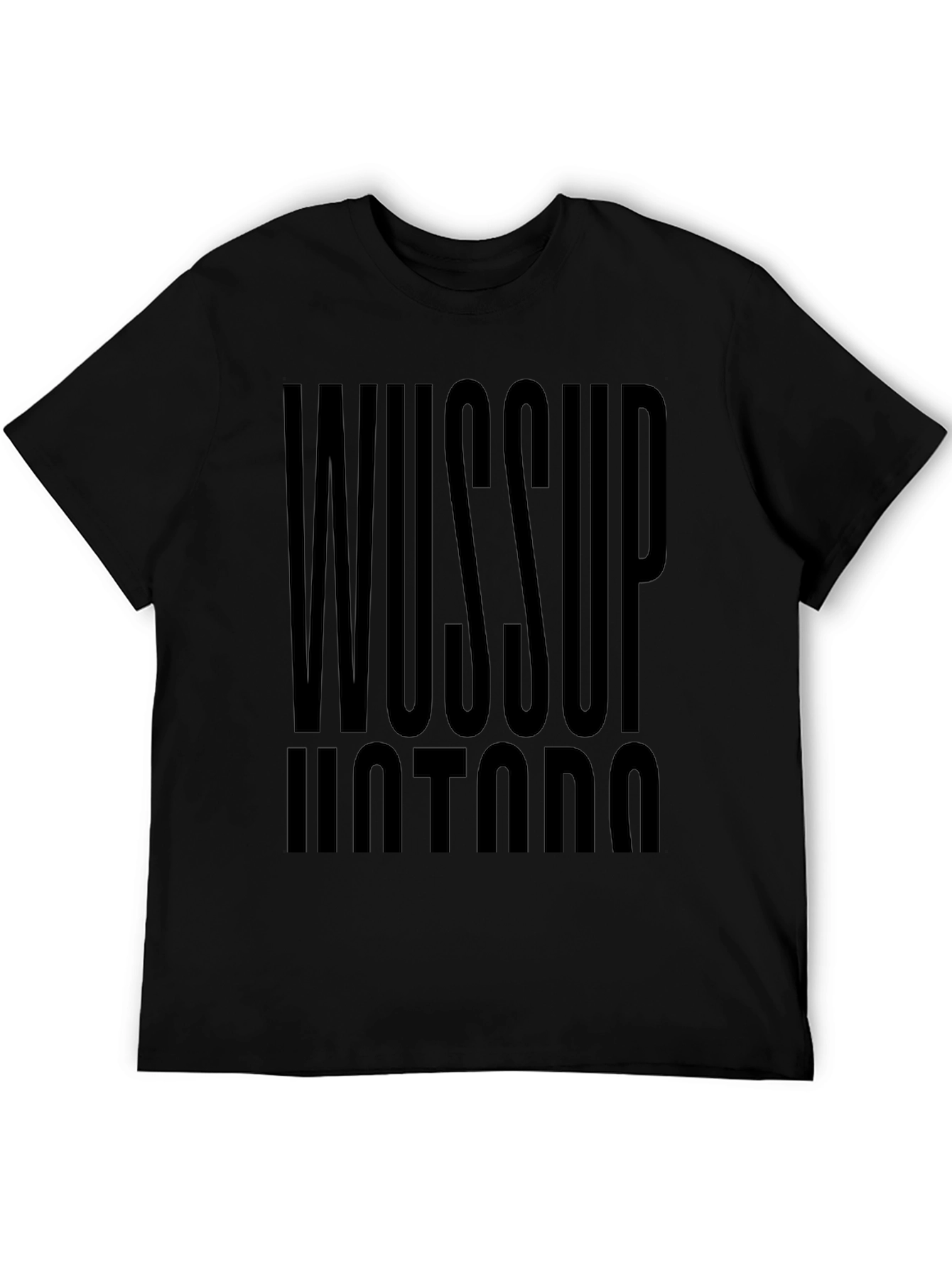 Wussup Hotdog Black Graphic Tee