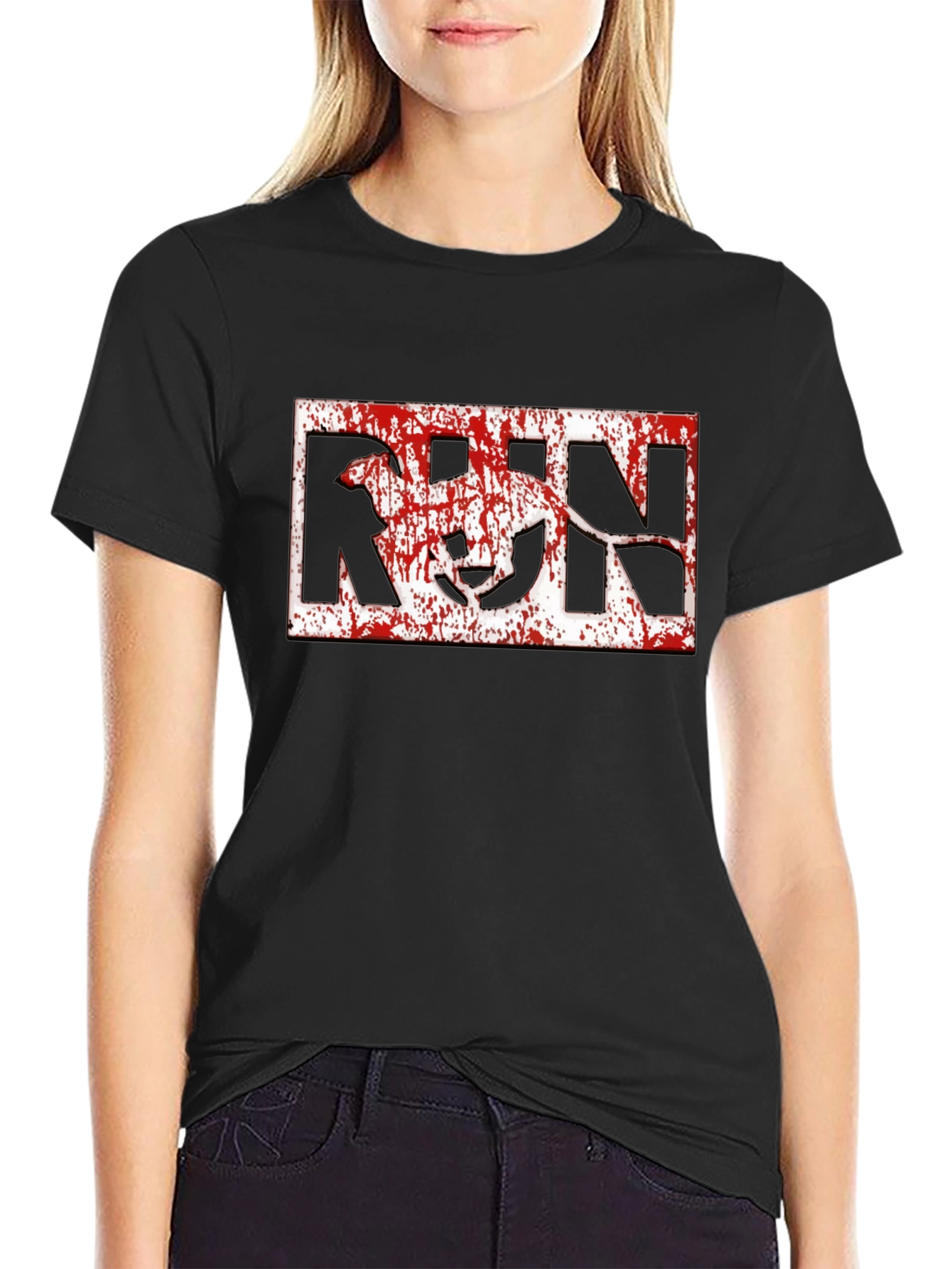 Run Dog Graphic T-Shirt - Black Cotton Tee