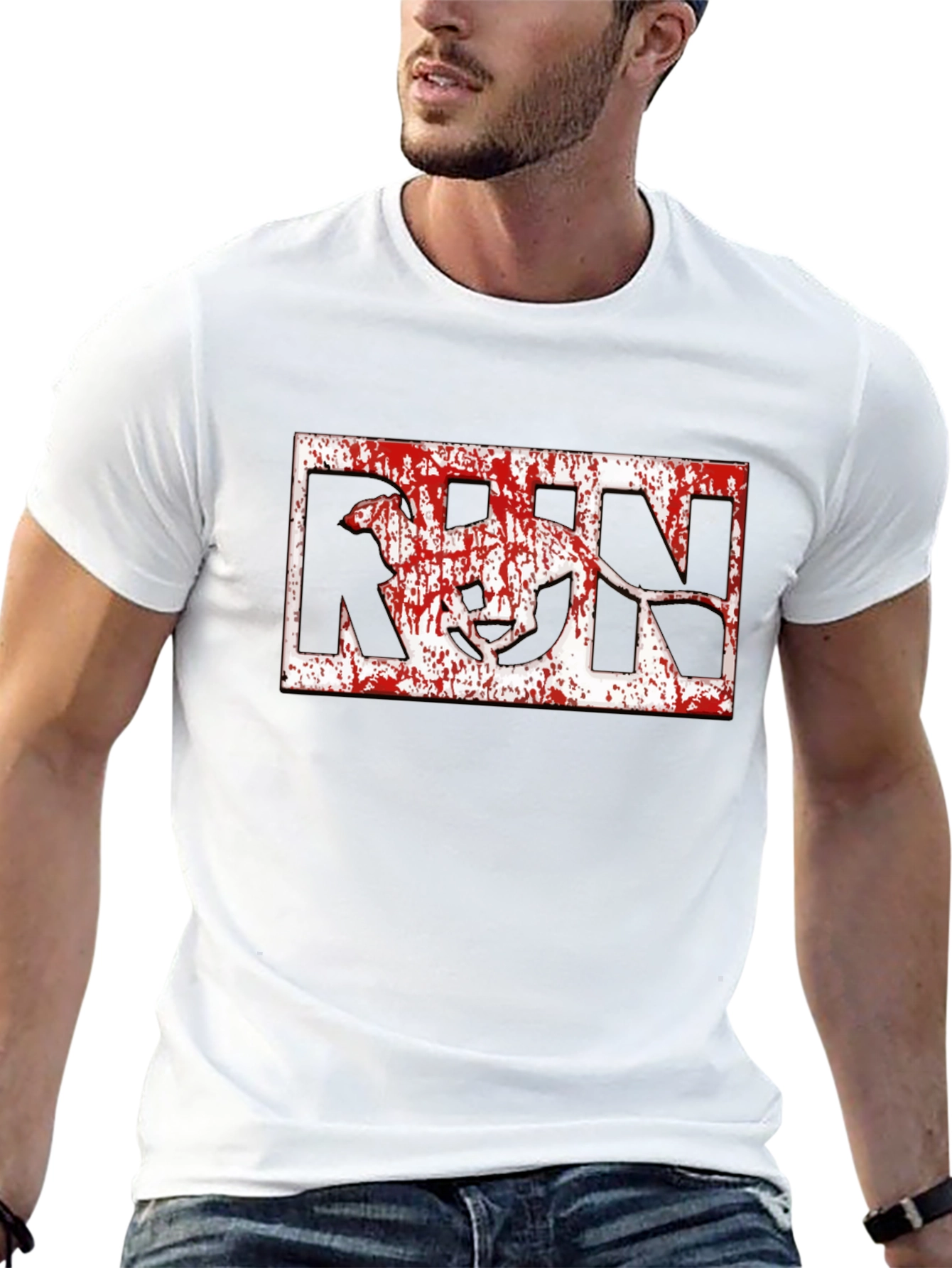 Run Dog Graphic T-Shirt - Black Cotton Tee