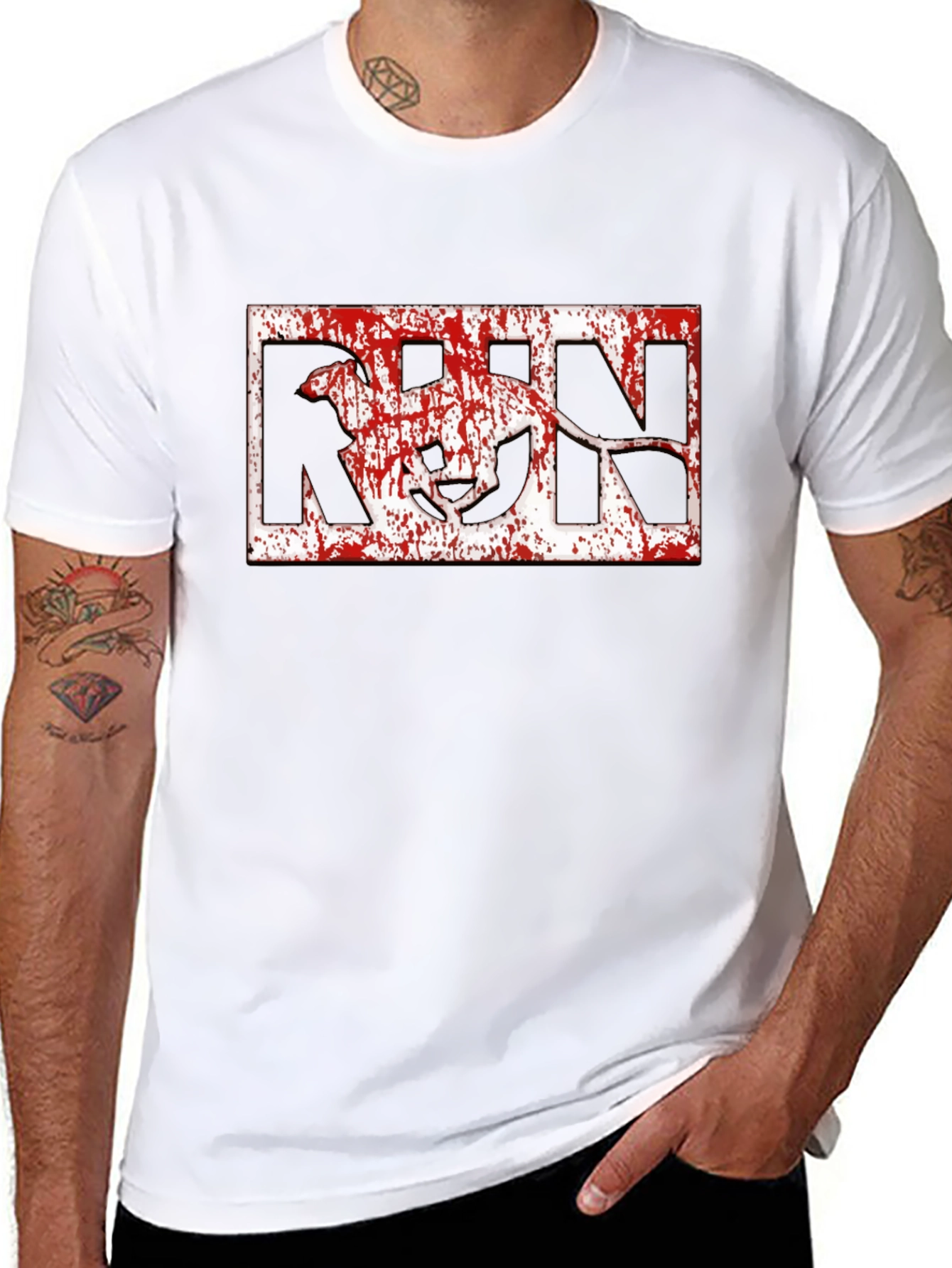 Run Dog Graphic T-Shirt - Black Cotton Tee