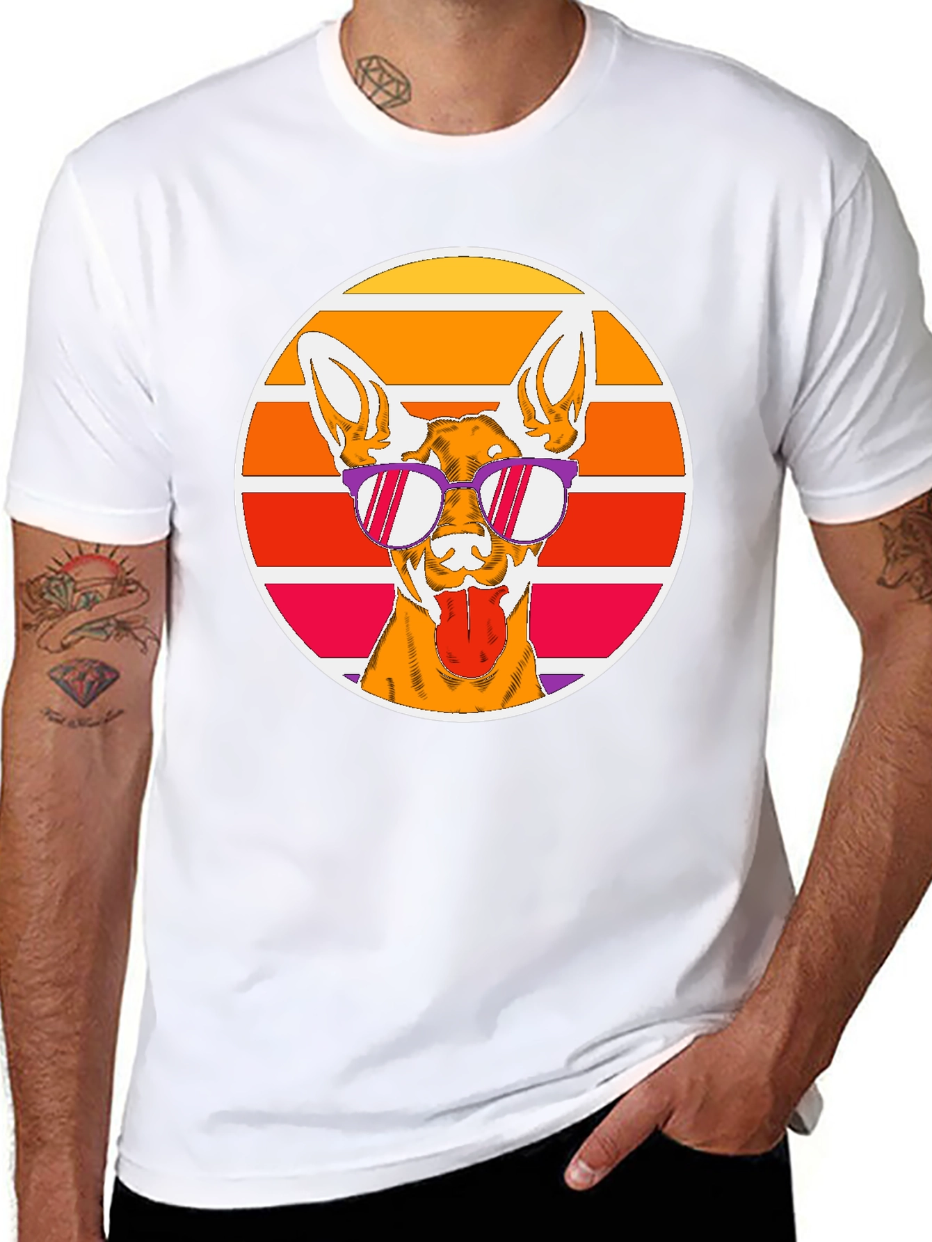 Cool Dog T-Shirt - Retro Style