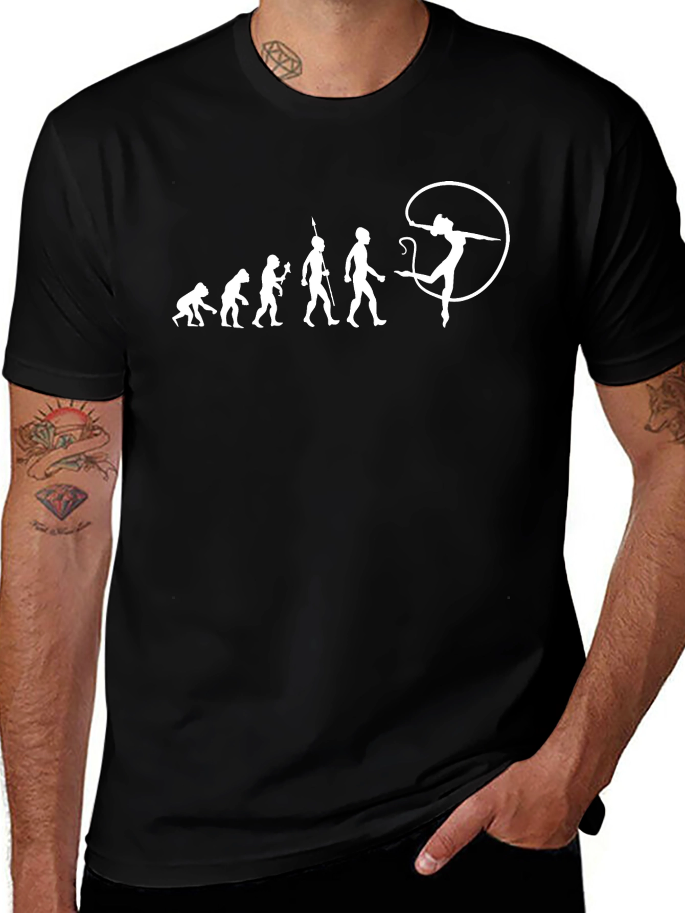 Evolution to Rhythmic Gymnast Black T-Shirt