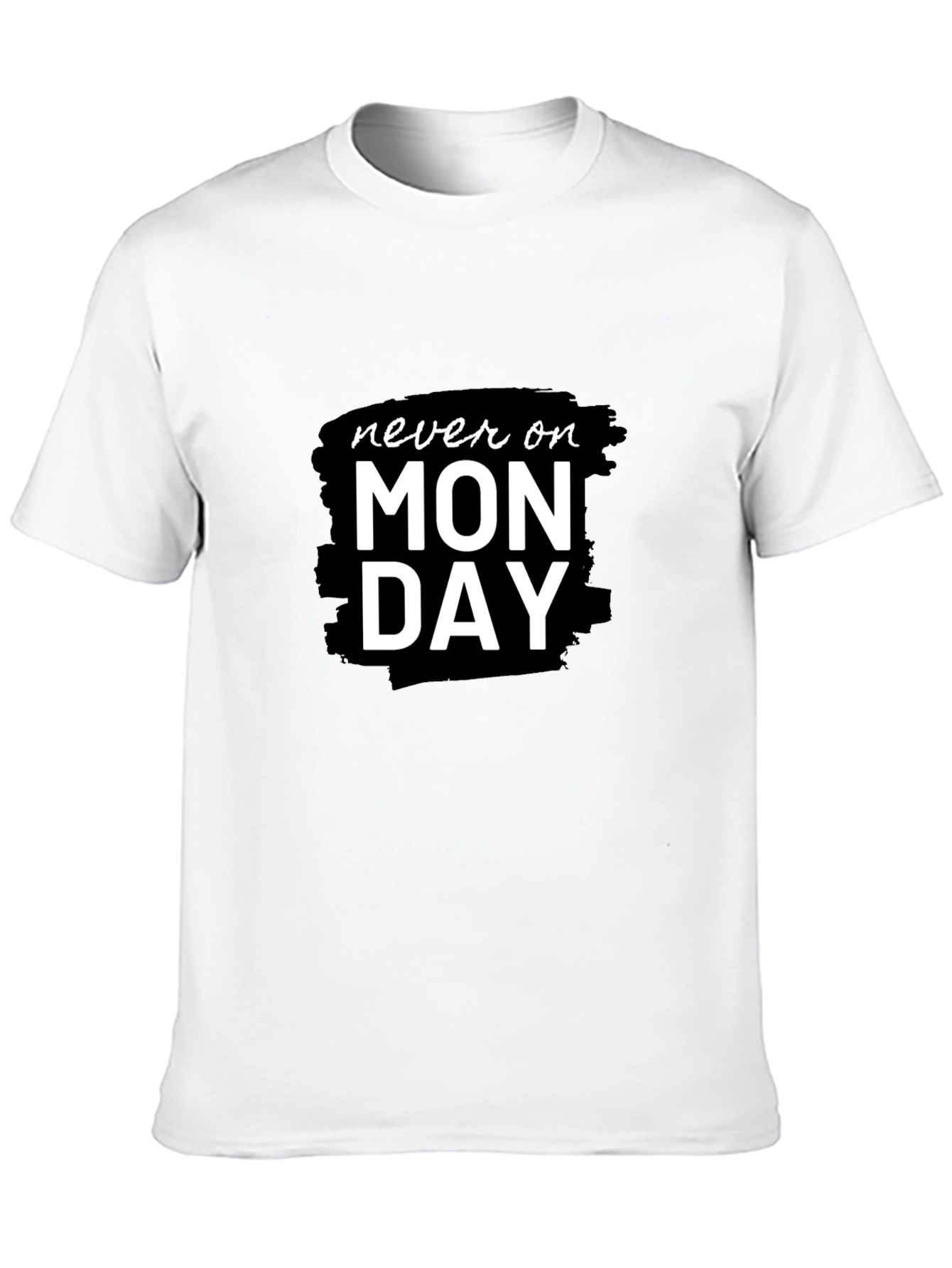 Never On Monday Black Graphic Tee