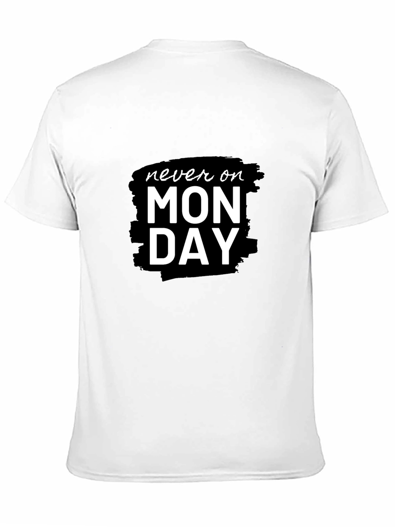 Never On Monday Black Graphic Tee